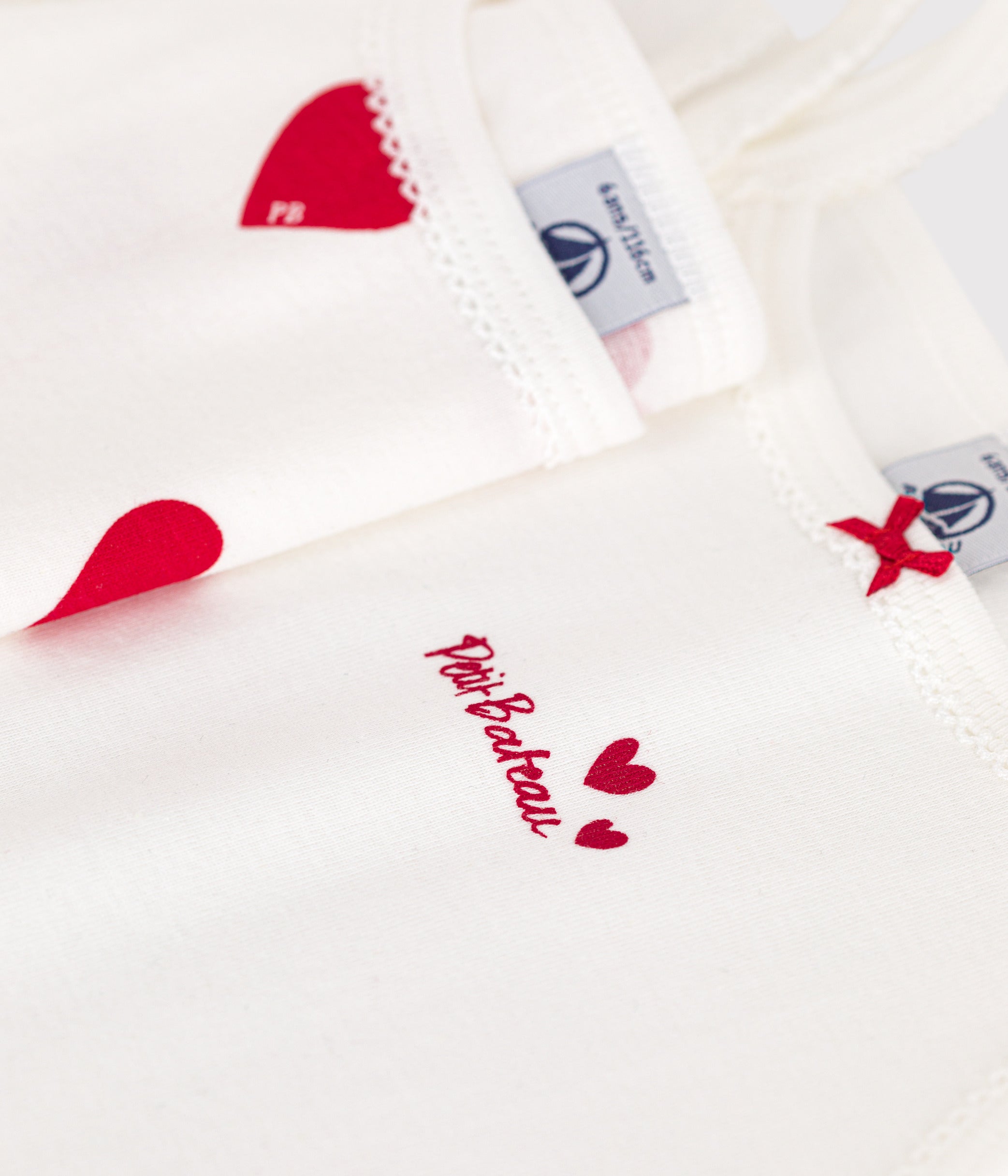 lot-de-2-chemises-à-bretelles-cœur-petite-fille-en-coton