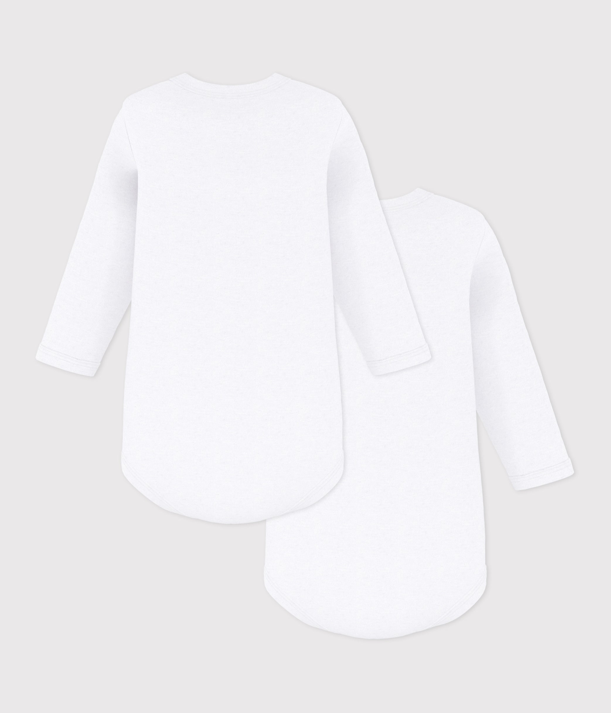 lot-de-2-bodies-blancs-manches-longues-bébé