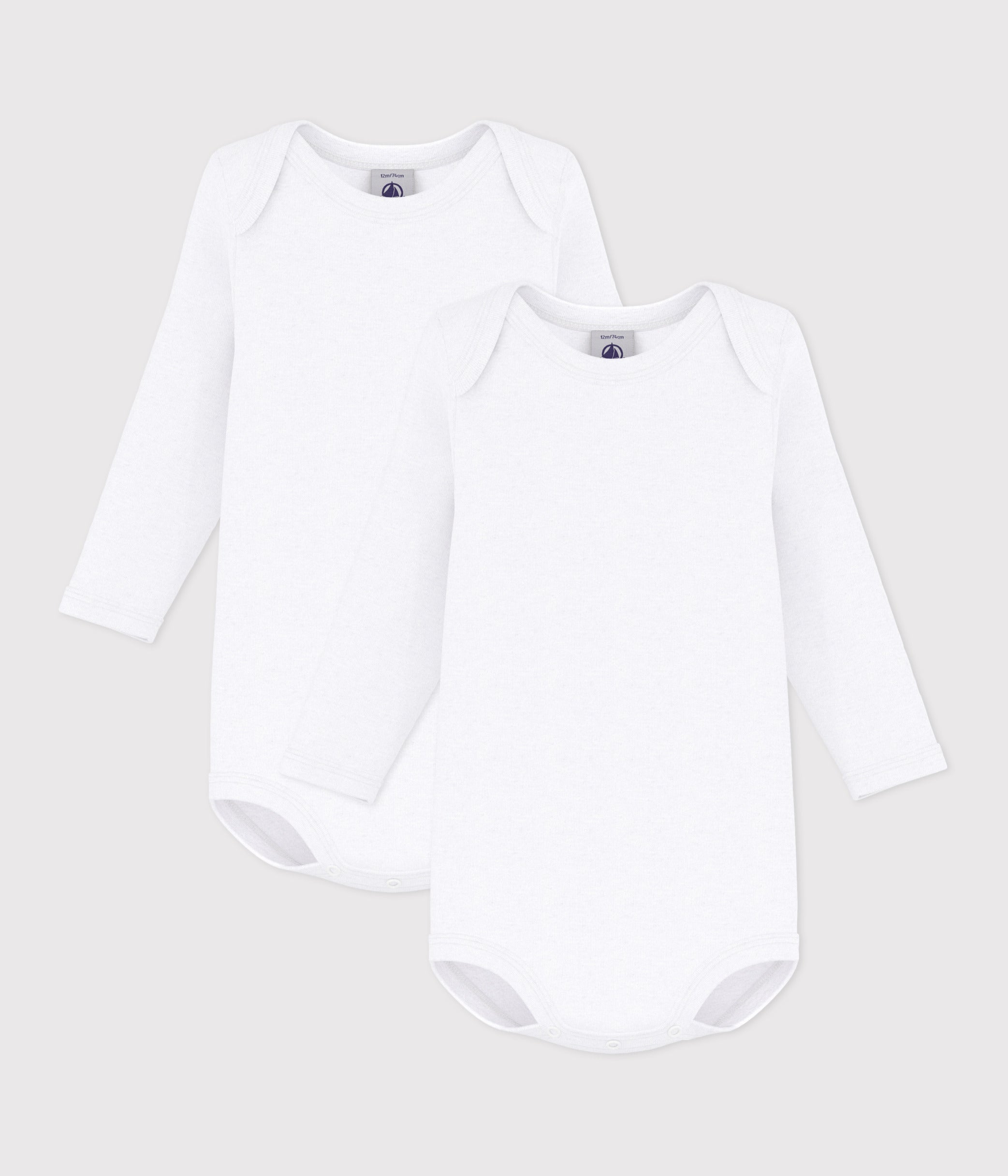 lot-de-2-bodies-blancs-manches-longues-bébé