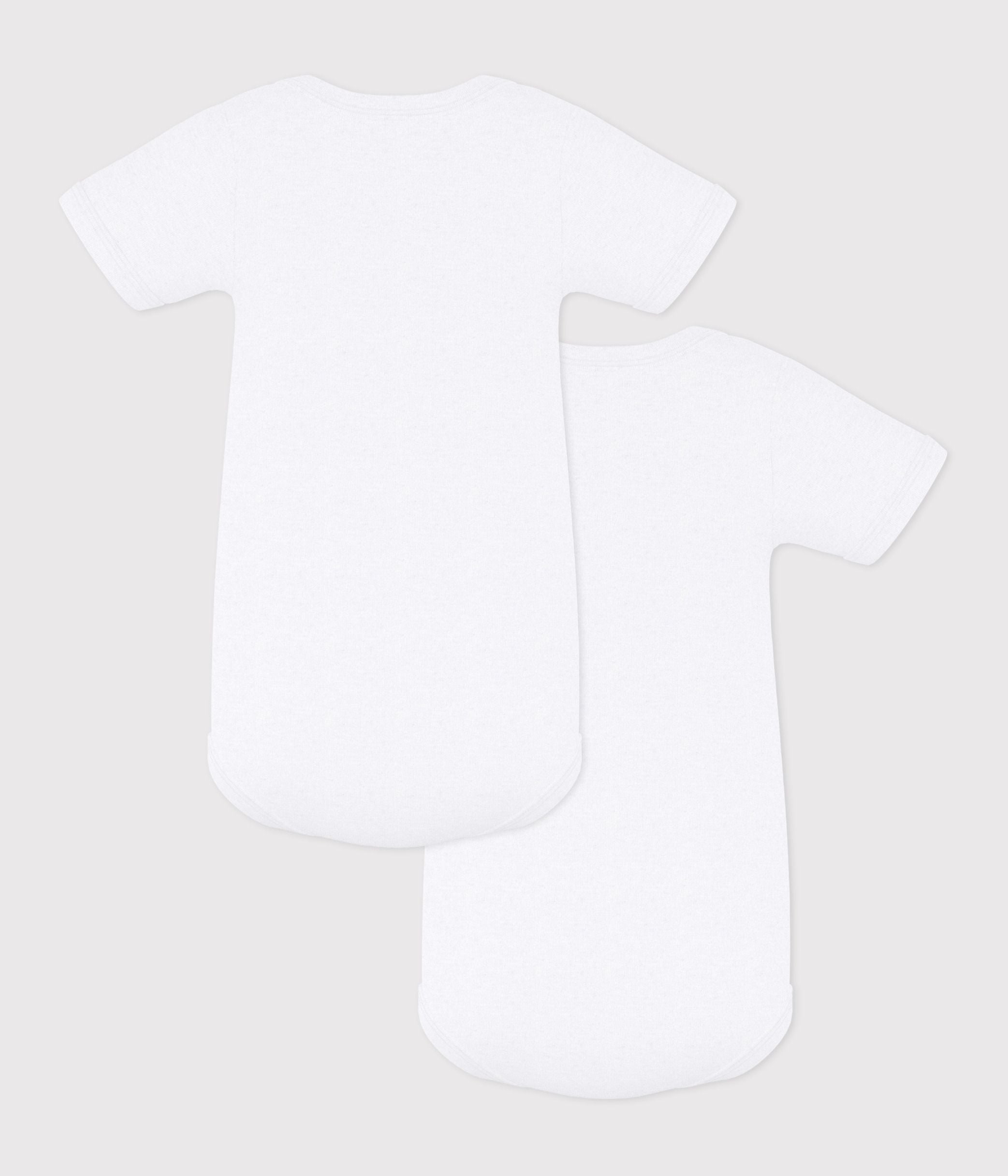 lot-de-2-bodies-blancs-manches-courtes-bébé