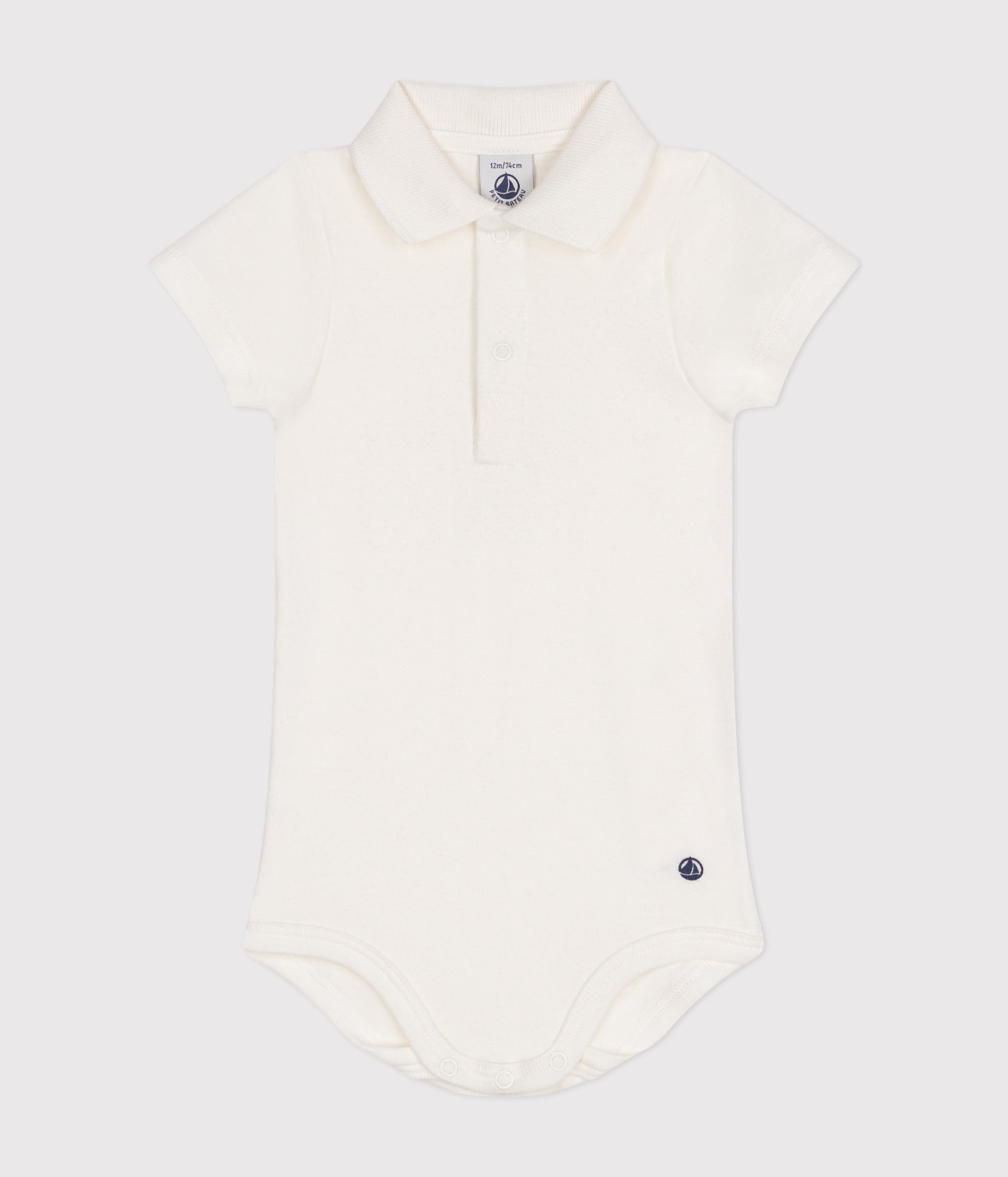body-manches-courtes-bébé-col-polo-en-coton
