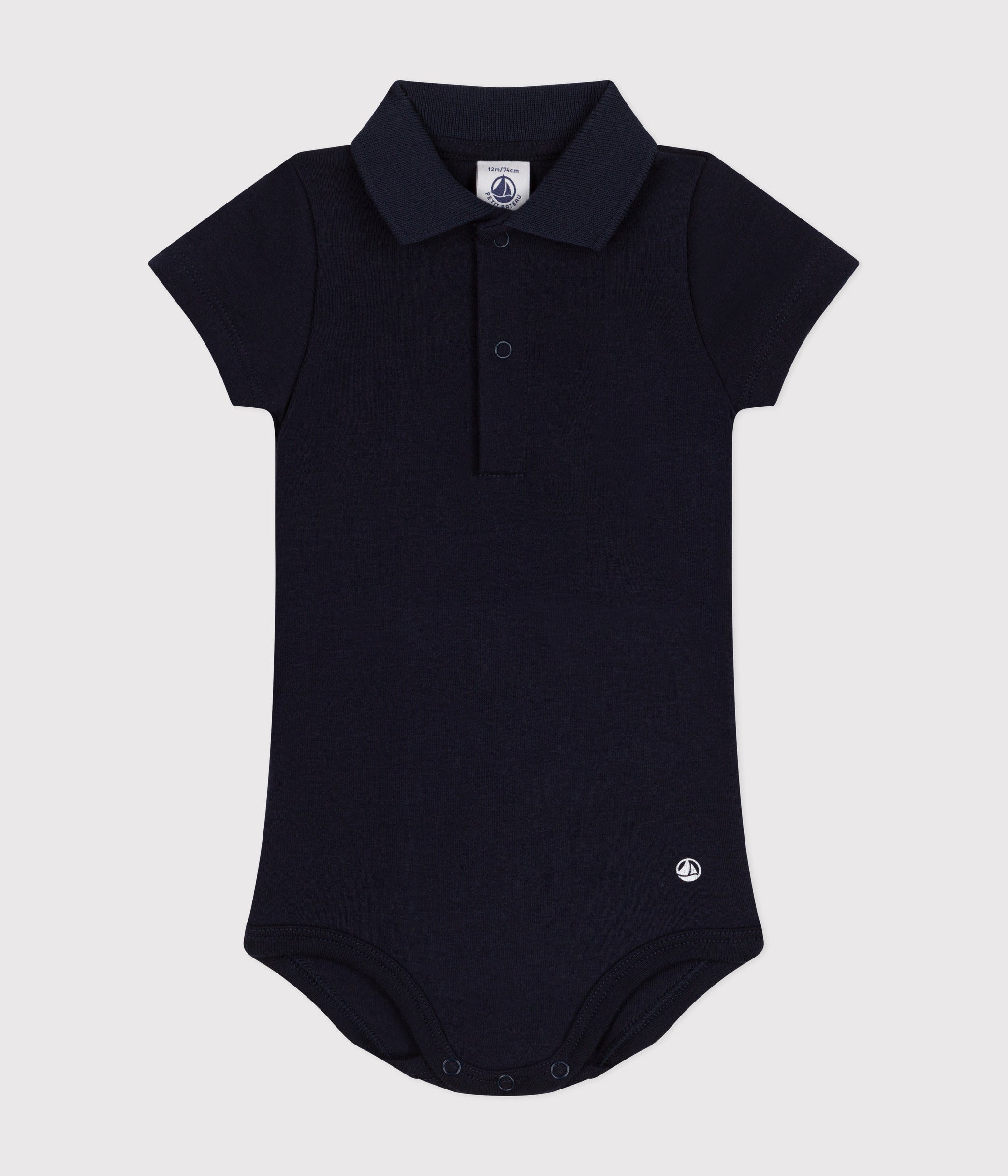 body-manches-courtes-bébé-col-polo-en-coton