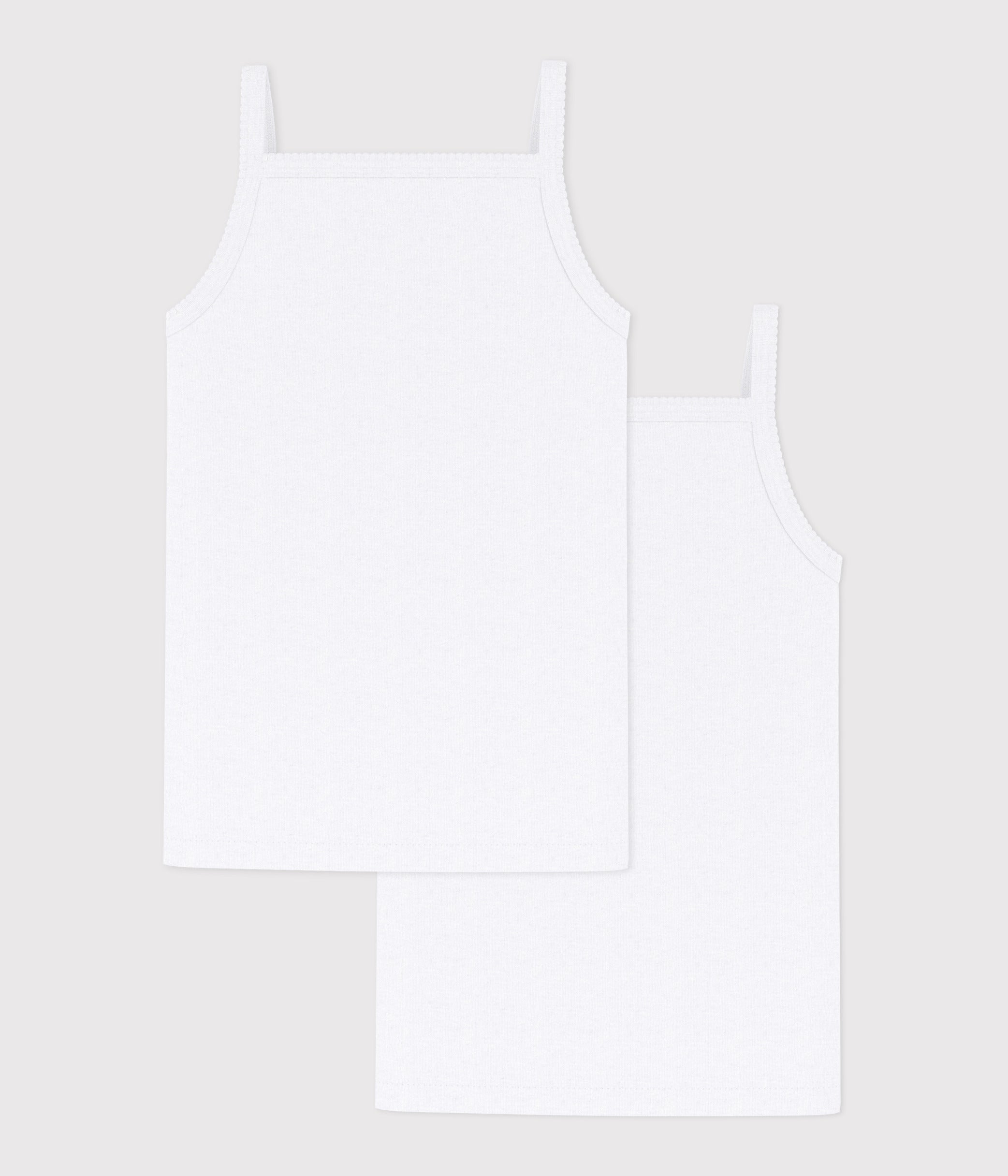 lot-de-2-chemises-à-bretelles-blanches-petite-fille