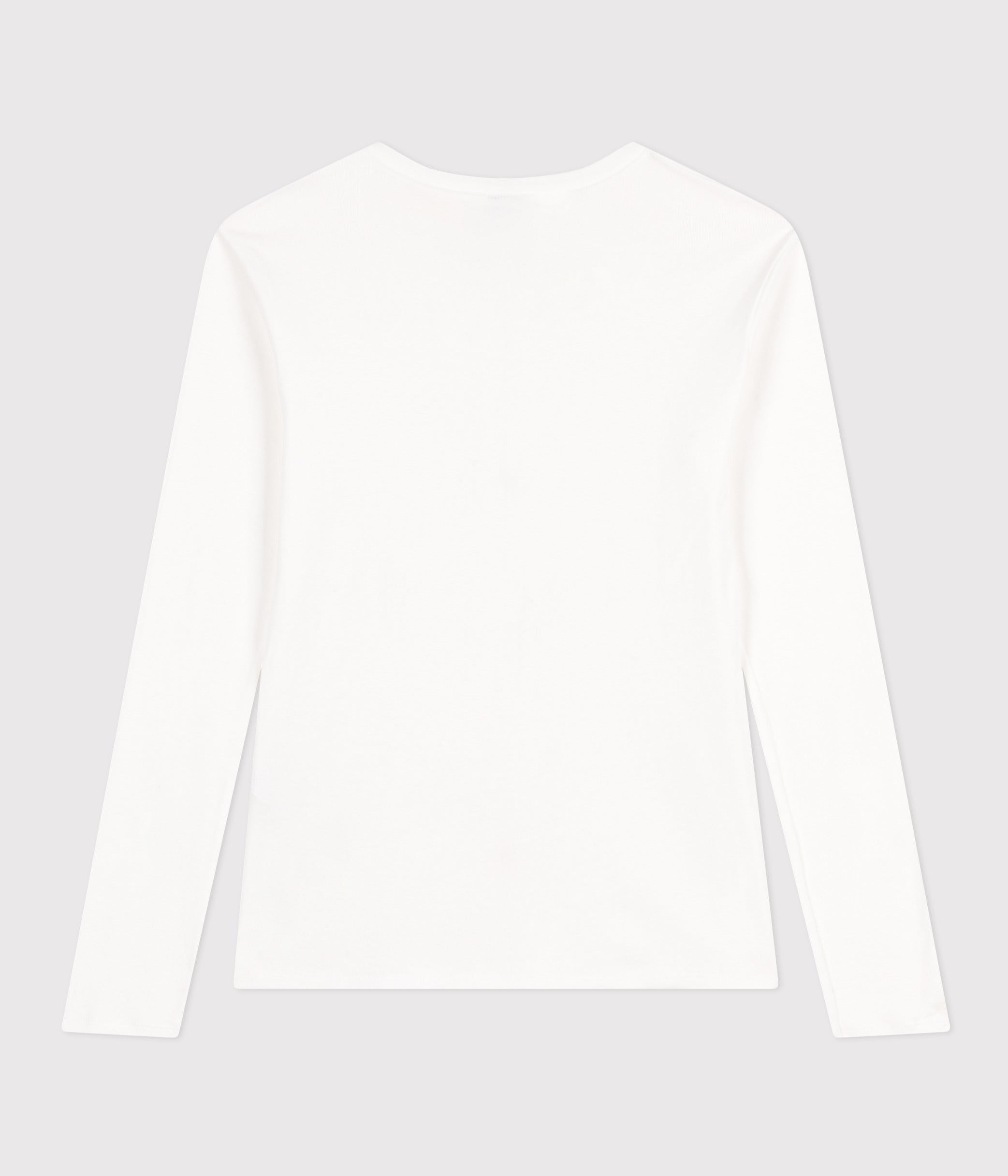 tee-shirt-col-rond-l-iconique-manches-longues-en-côte-unie-femme