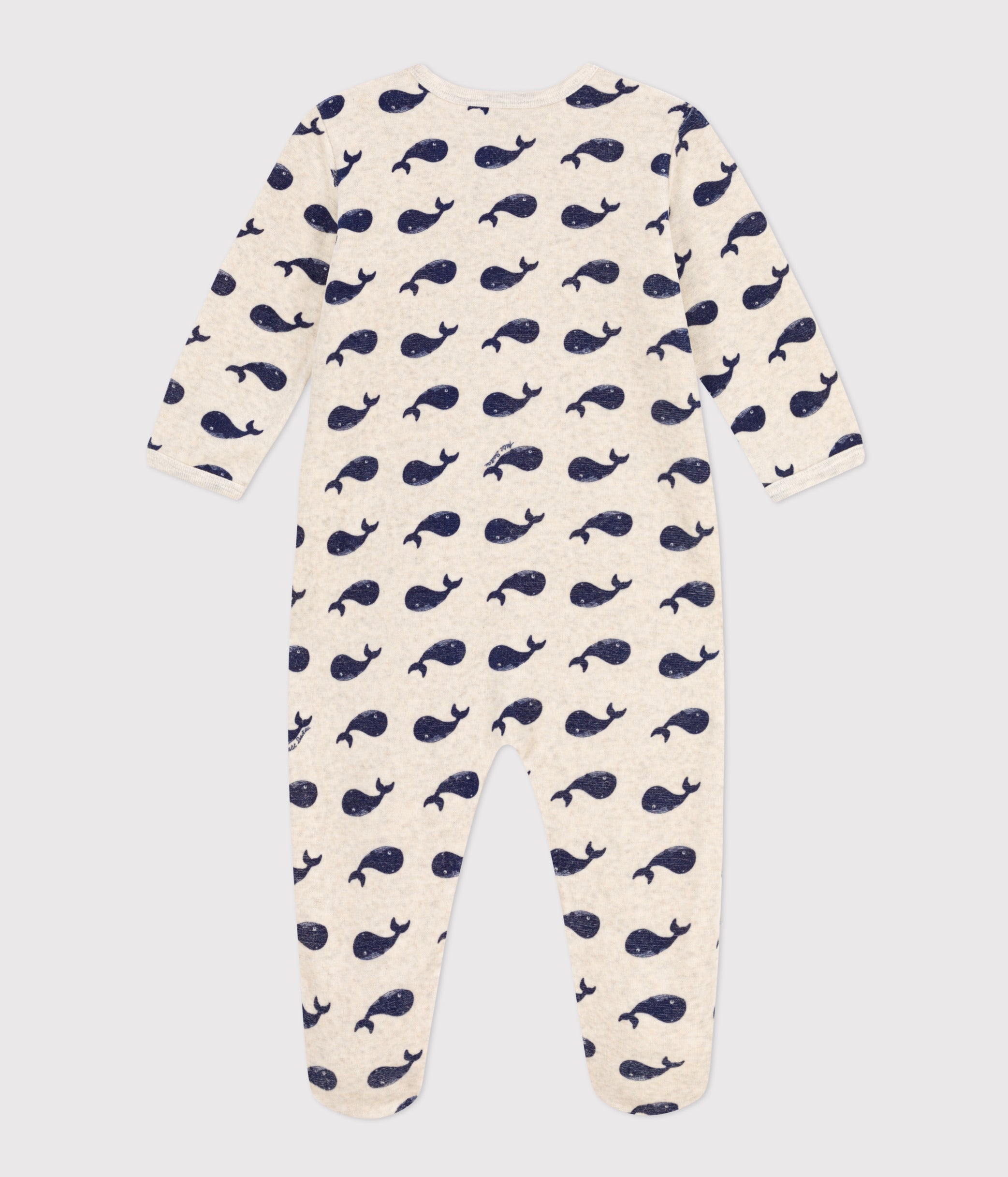 pyjama-bébé-baleines-marines-en-velours