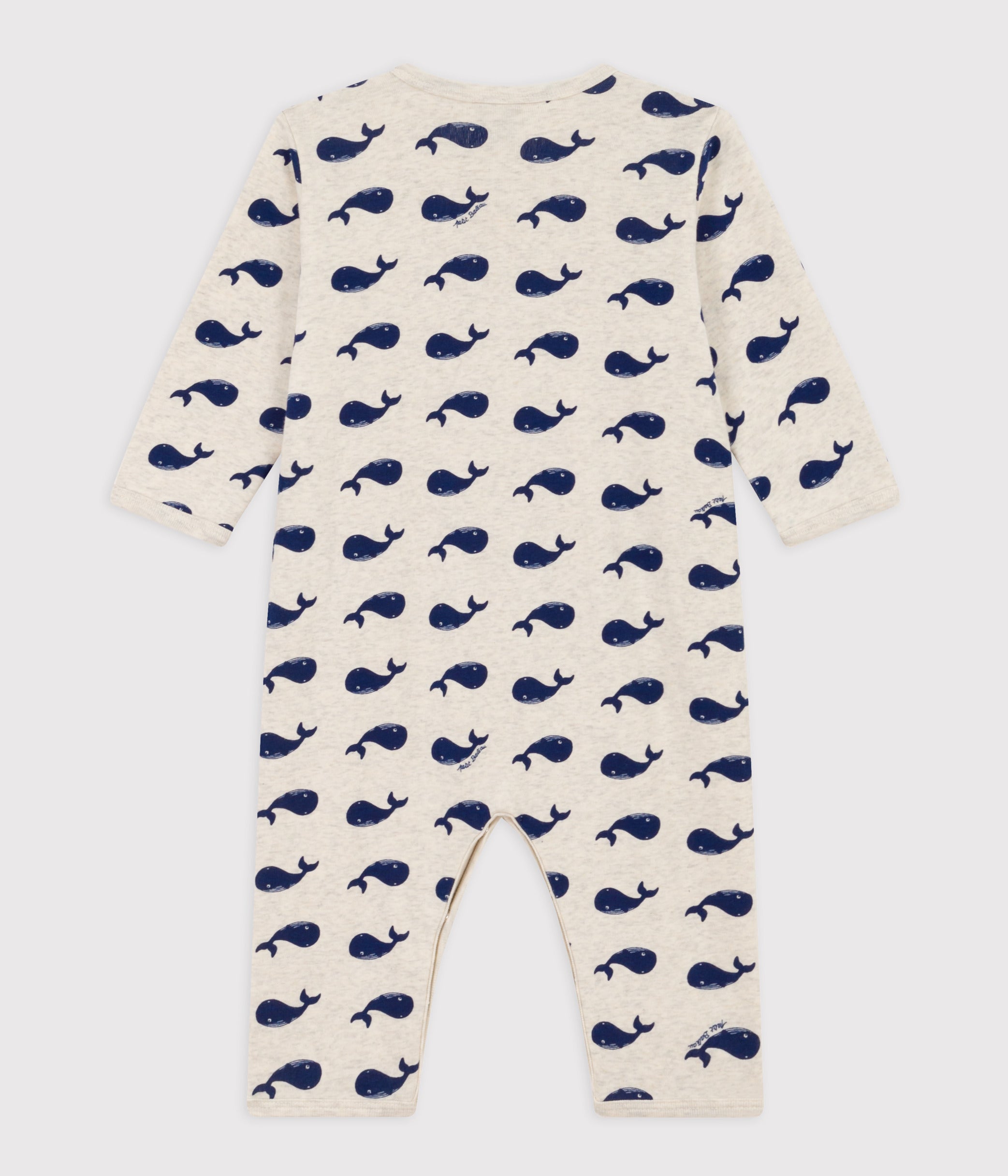pyjama-bébé-sans-pieds-en-coton-baleines-marines