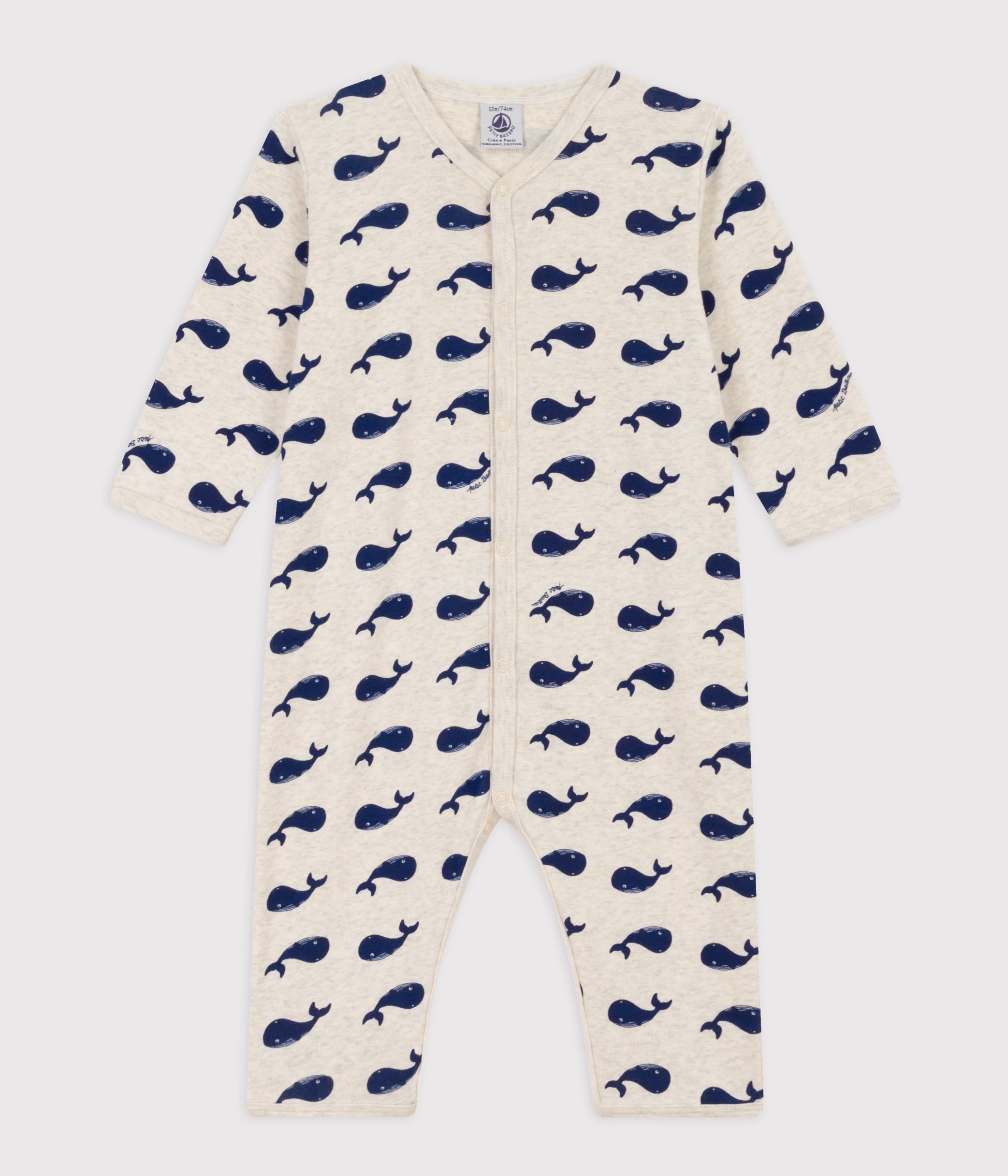 pyjama-bébé-sans-pieds-en-coton-baleines-marines