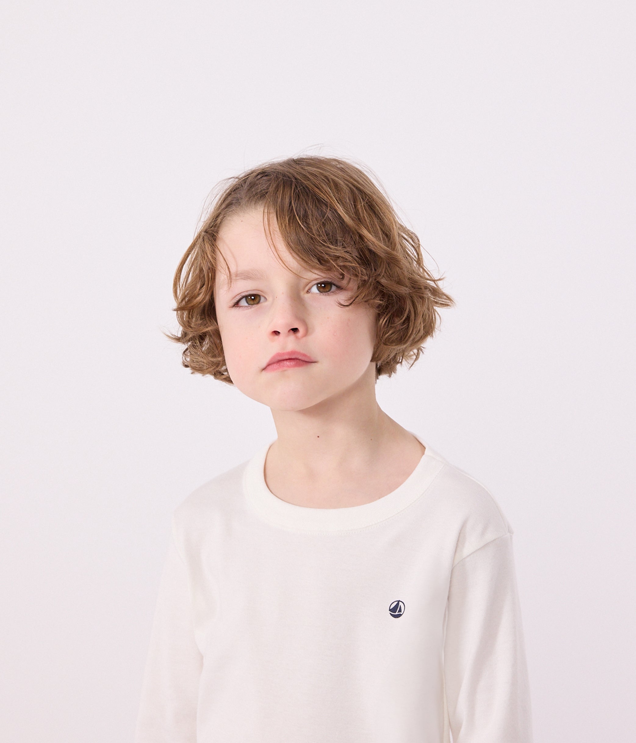tee-shirt-manches-longues-en-côte-enfant-fille-/-garçon