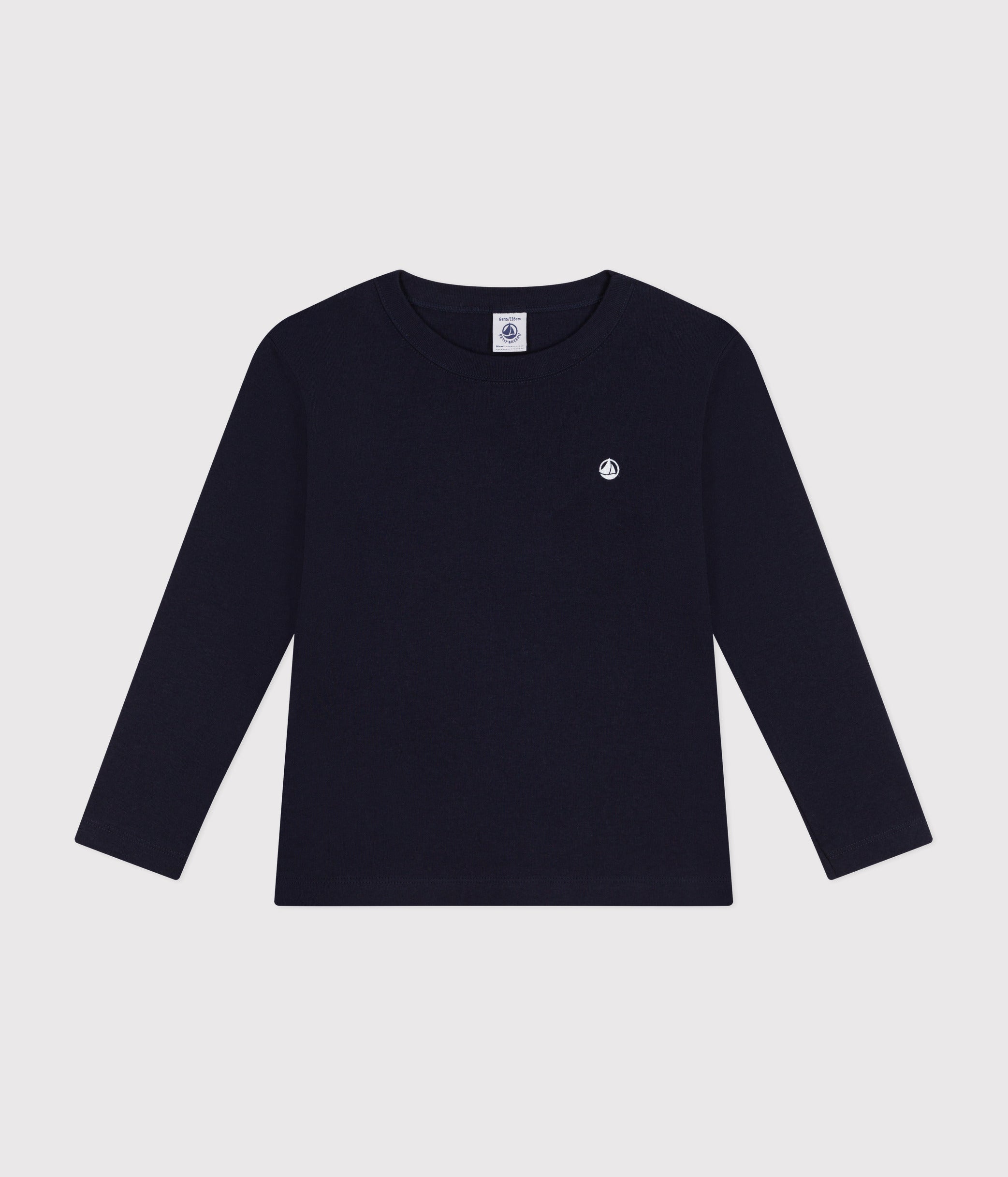 tee-shirt-manches-longues-en-côte-enfant-fille-/-garçon