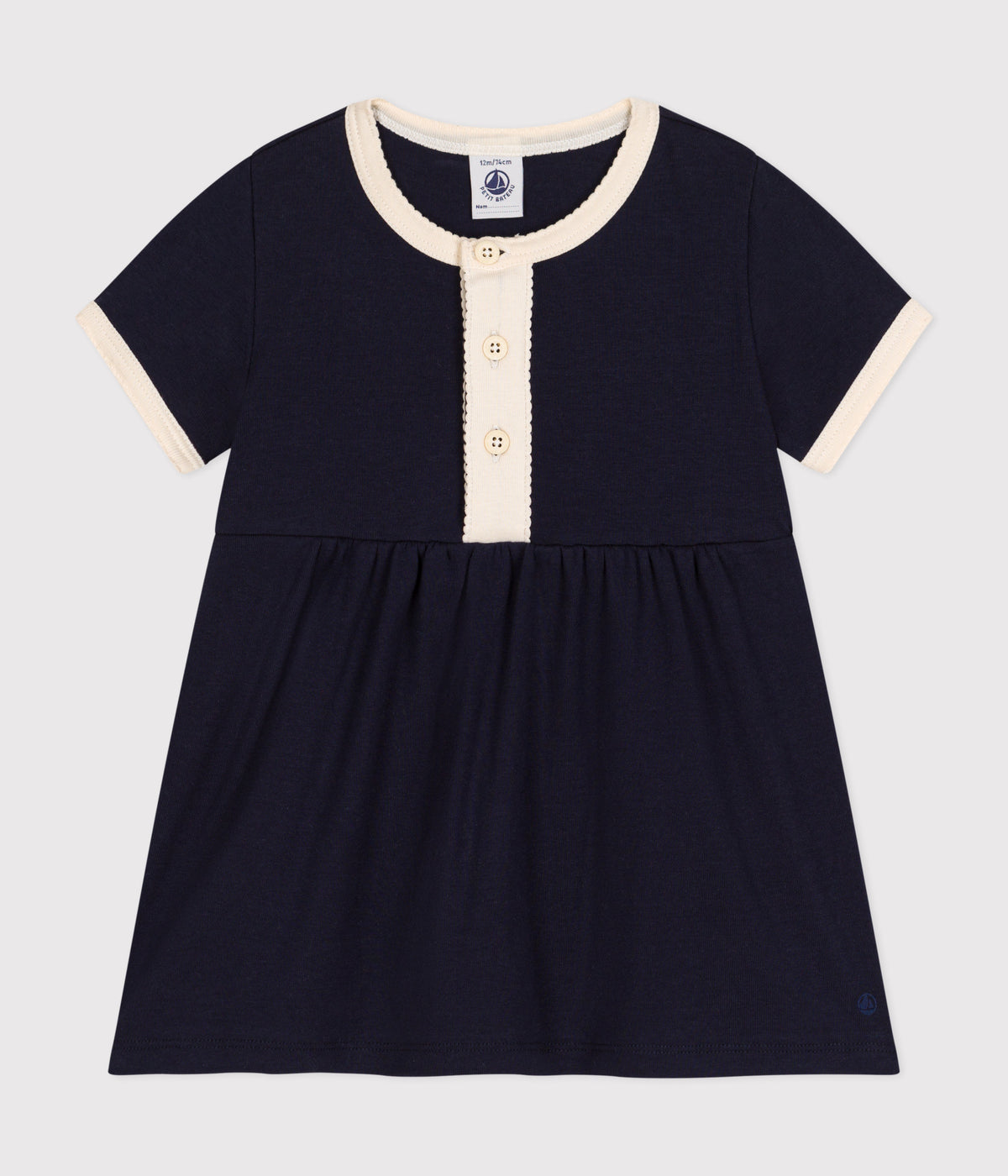 robe-manches-courtes-en-coton-bébé