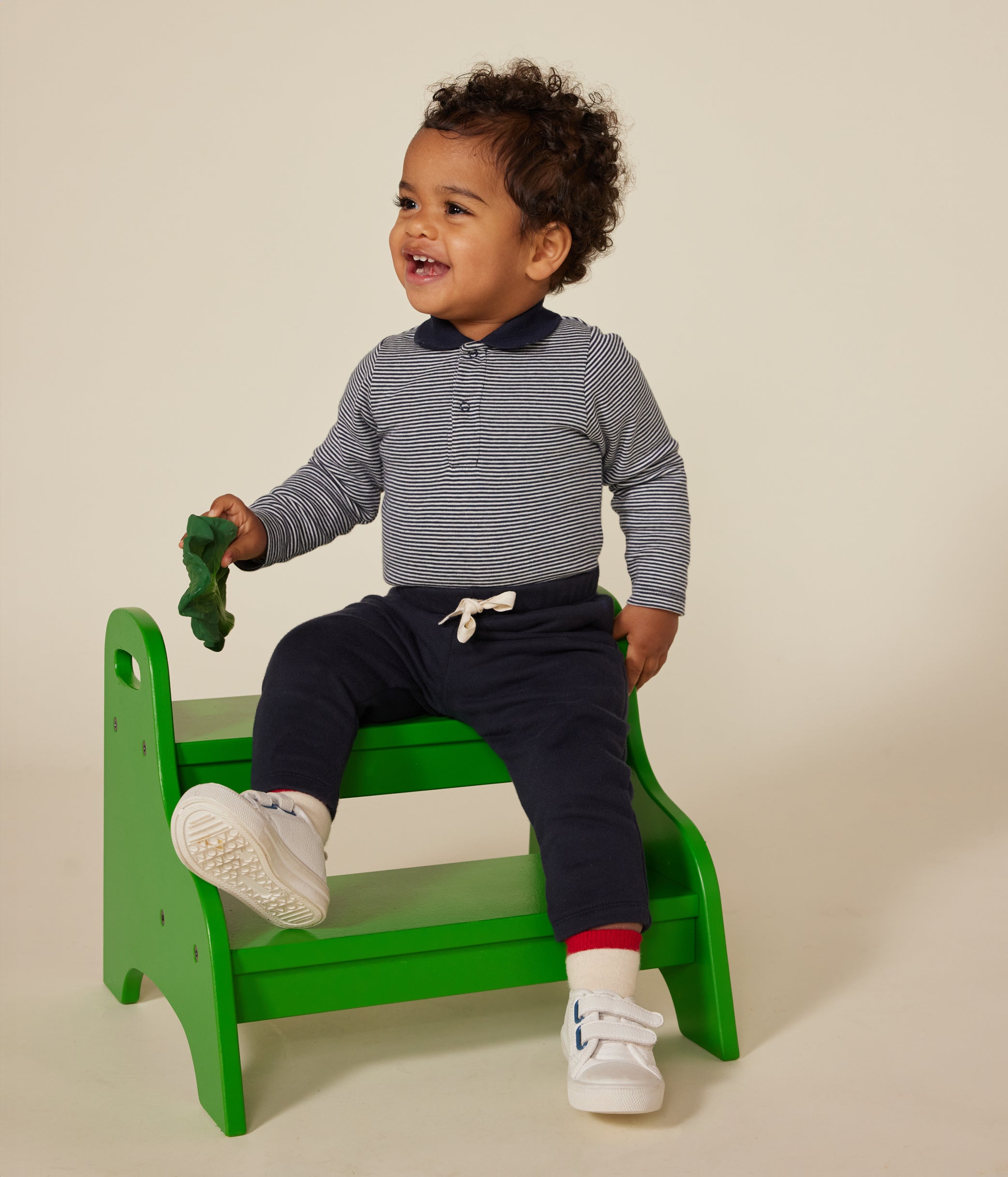 body-manches-longues-rayé-à-col-en-coton-bébé