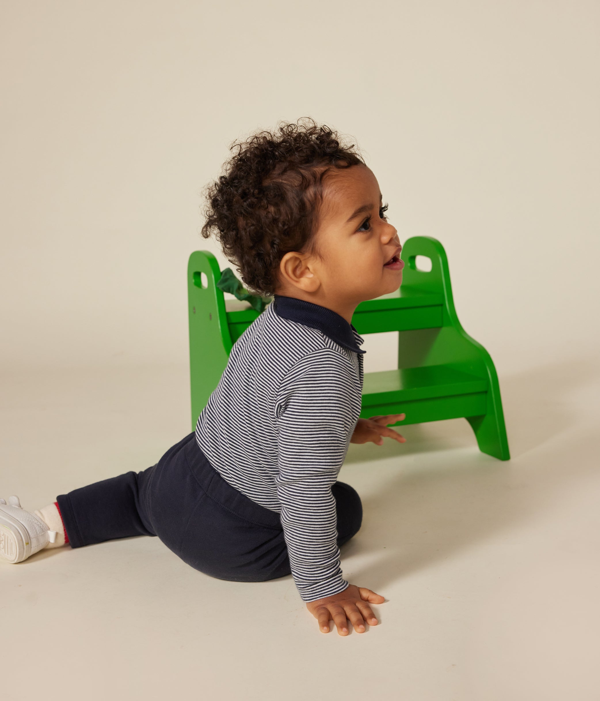 body-manches-longues-rayé-à-col-en-coton-bébé