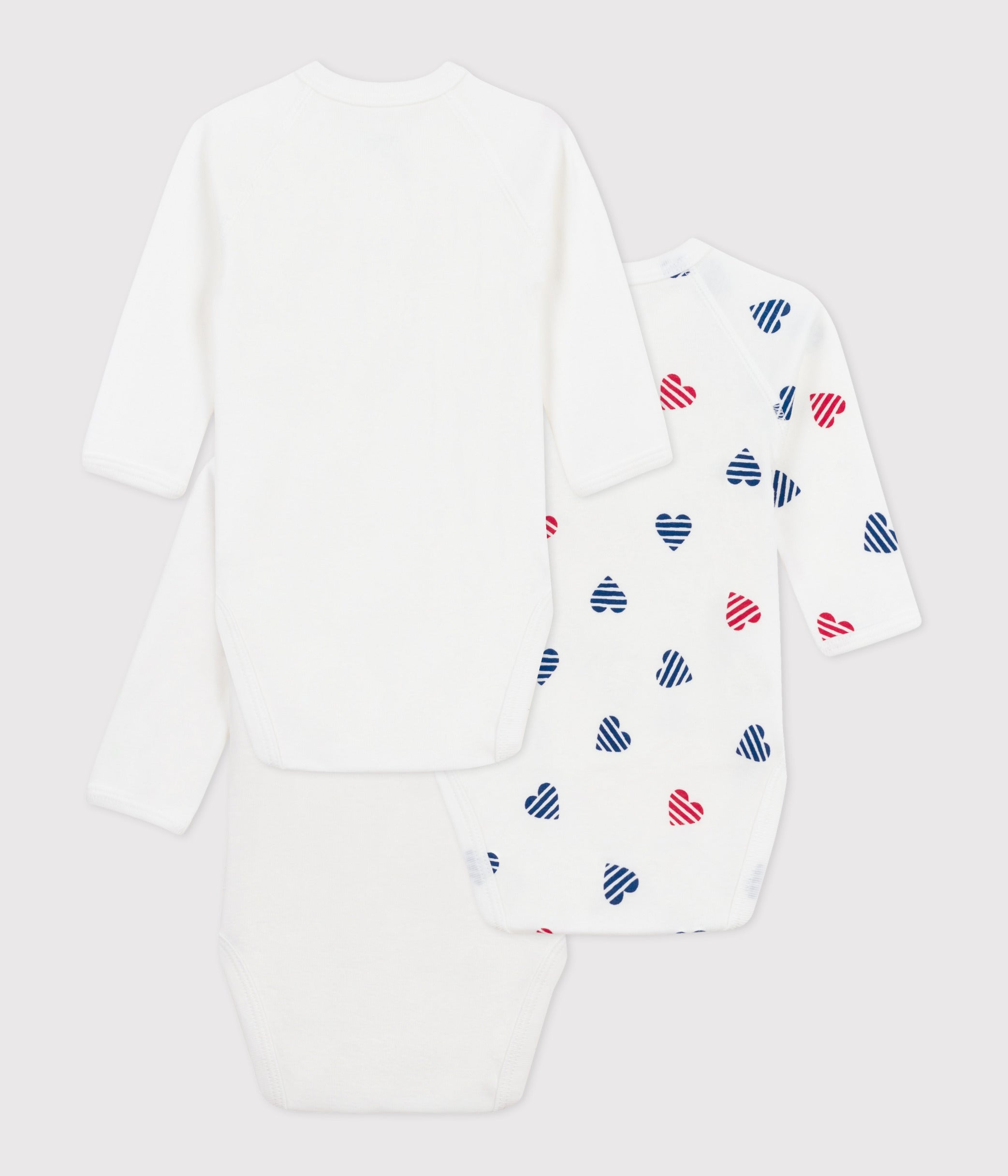 lot-de-3-bodies-croisés-manches-longues-en-coton-cœurs-rayé-bébé