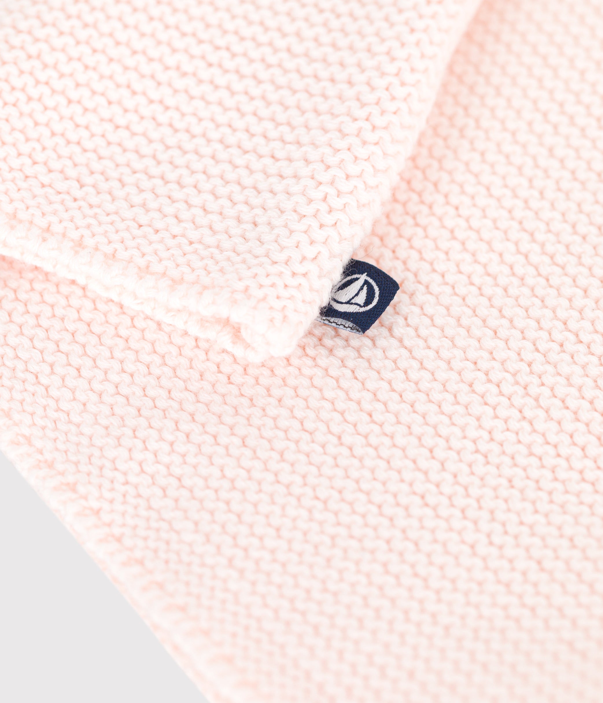 cardigan-bébé-tricot-point-mousse-en-coton