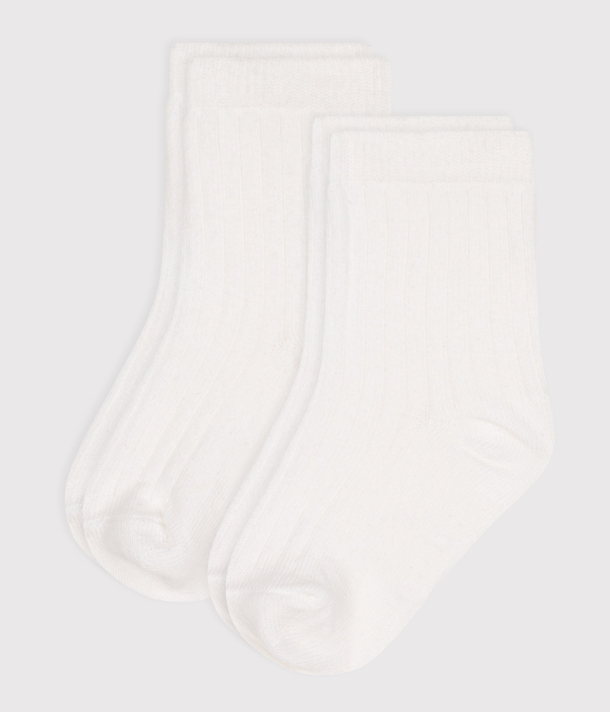 lot-de-2-paires-de-chaussettes-bebe-en-coton-blanc-uni