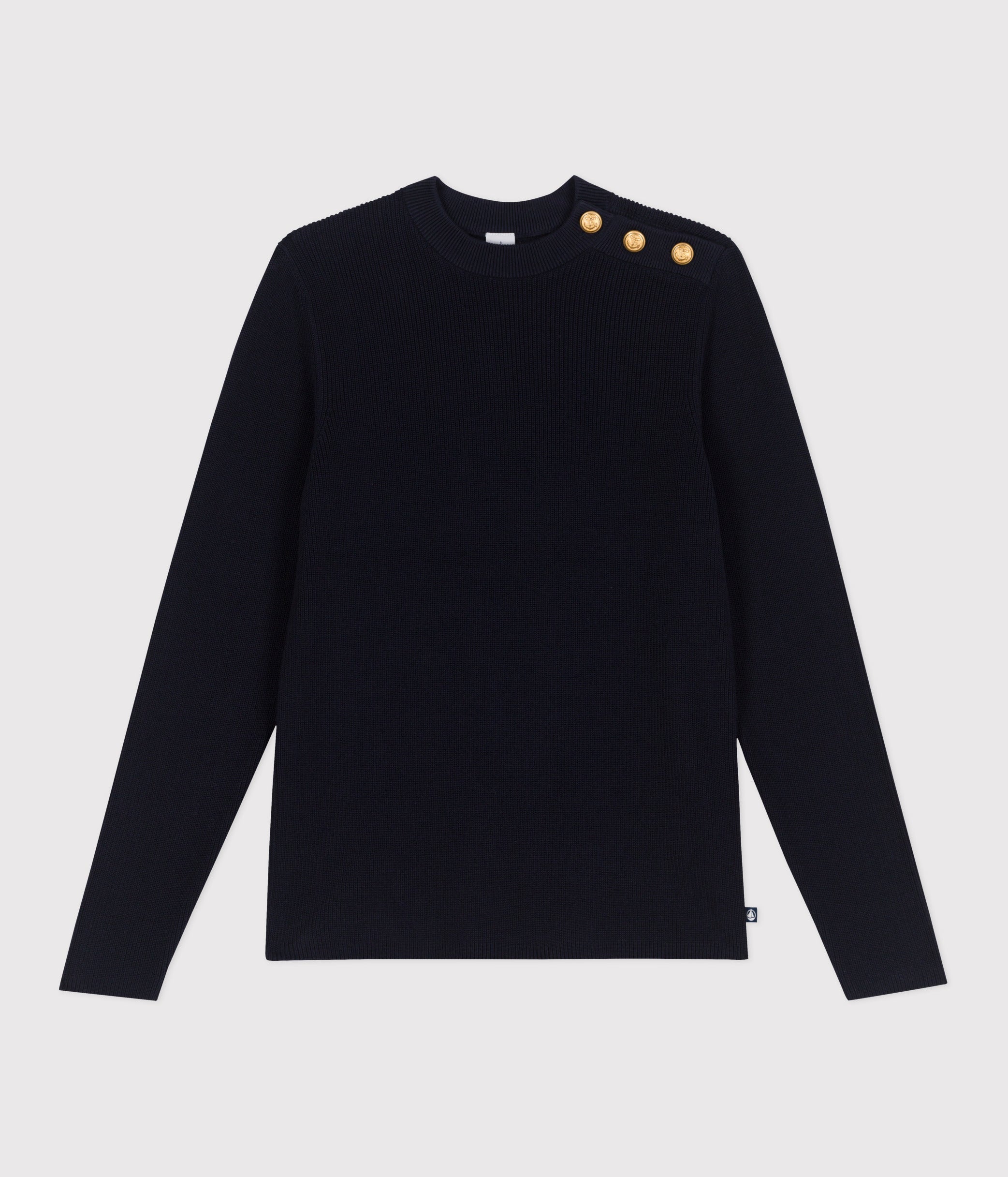 pull-marin-femme-en-coton-uni