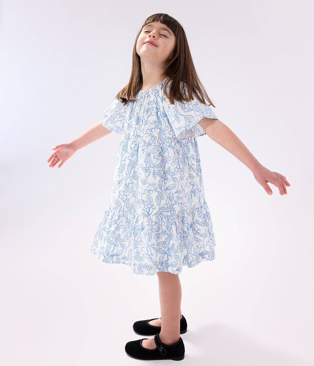 robe-enfant-en-coton-manches-courtes-imprimé