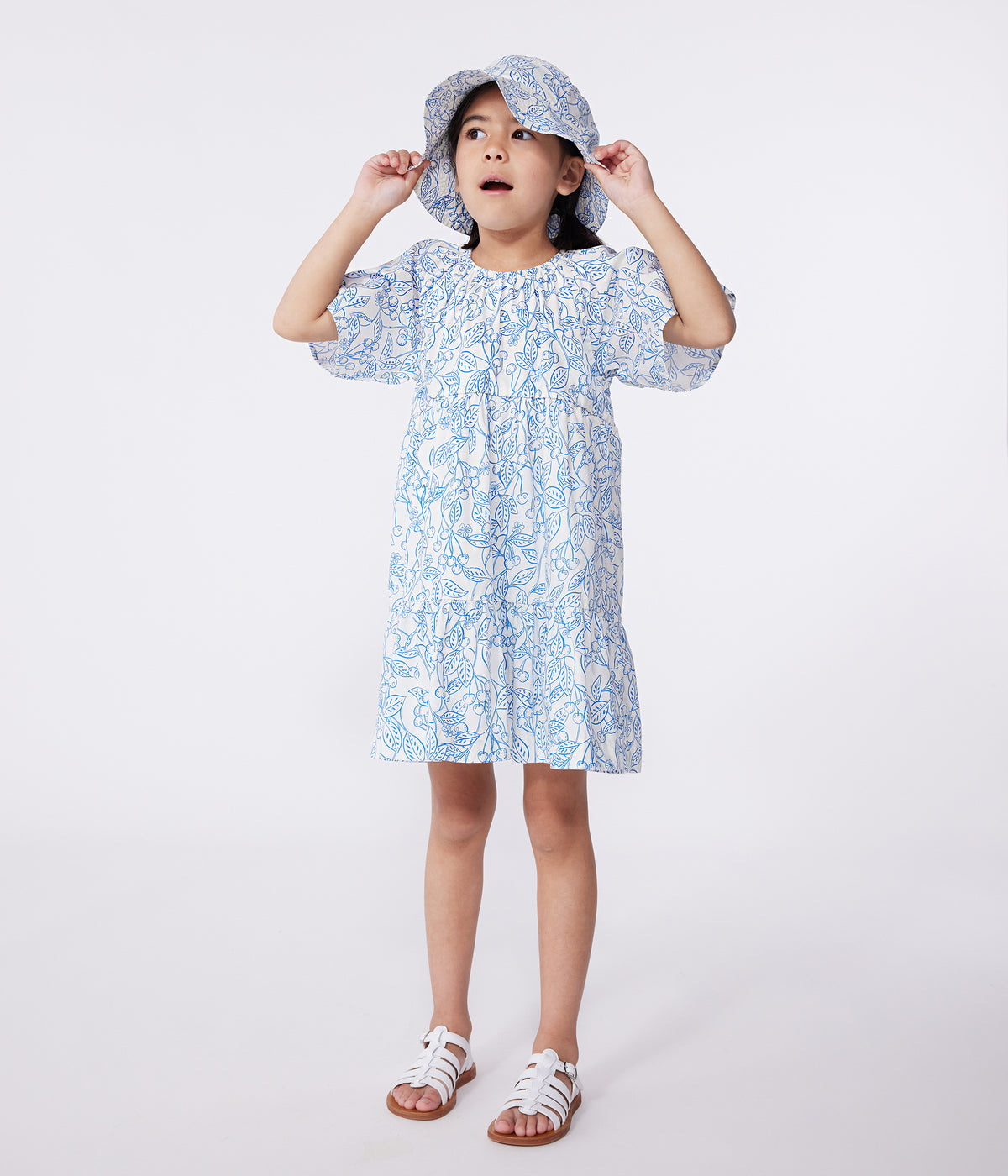 robe-enfant-en-coton-manches-courtes-imprimé