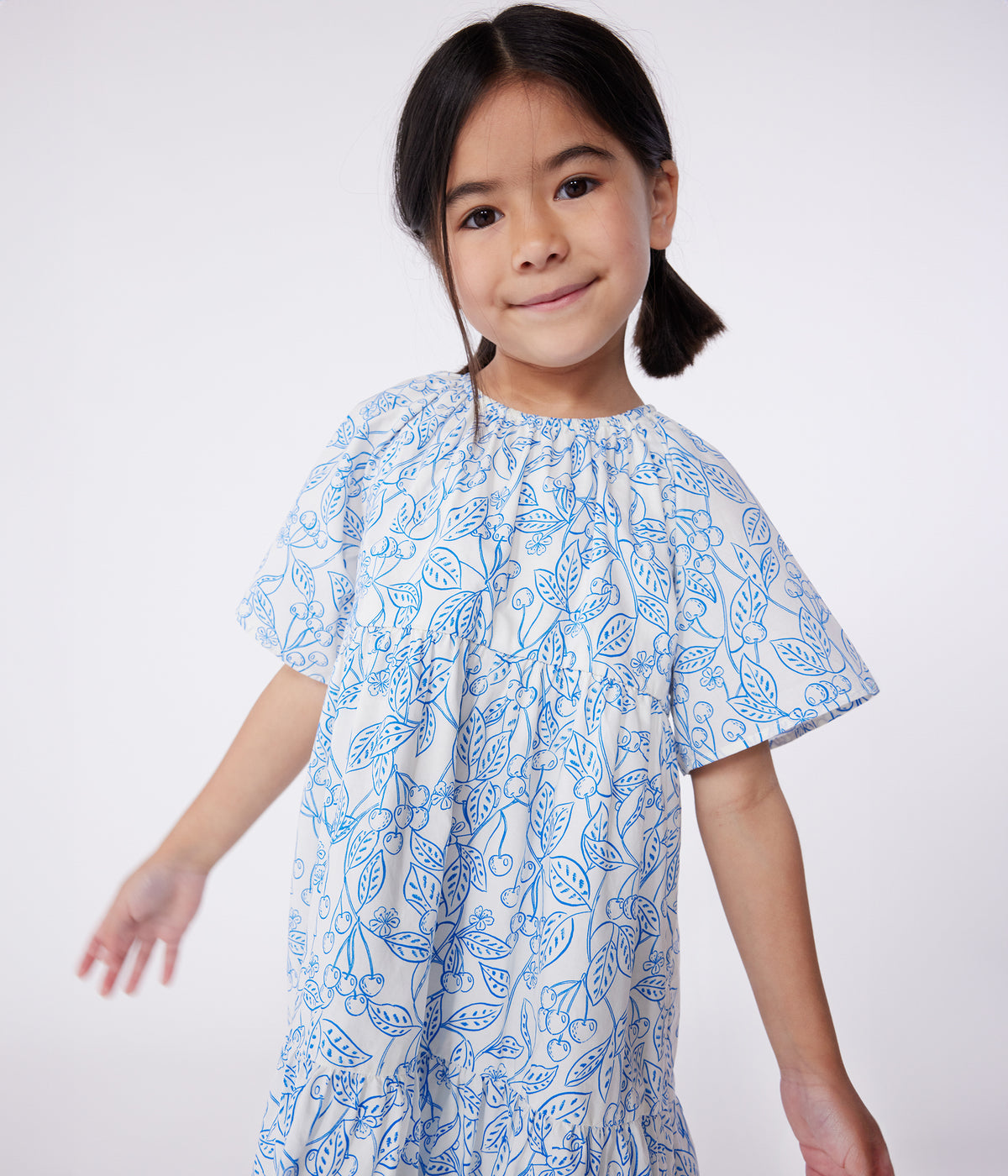 robe-enfant-en-coton-manches-courtes-imprimé