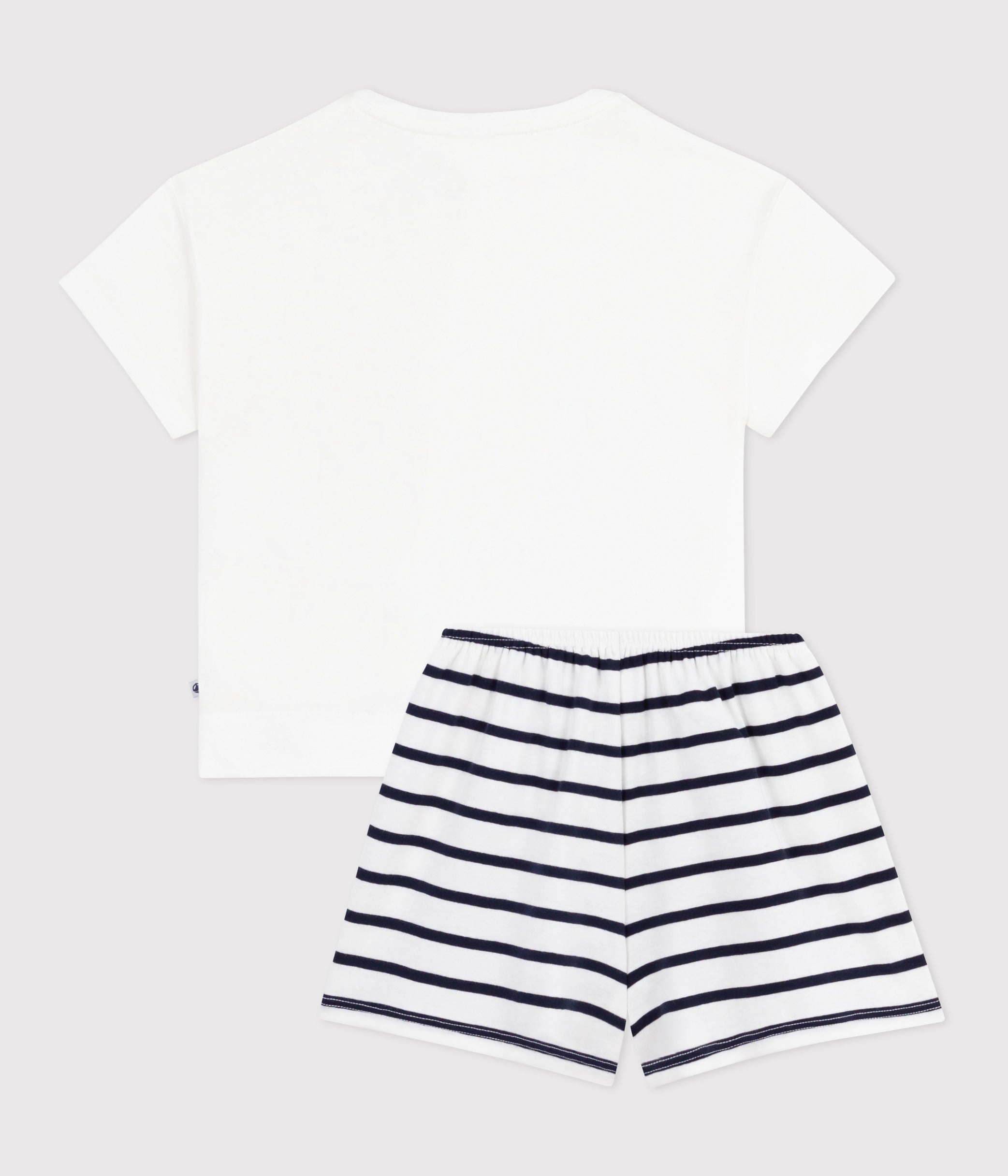 pyjama-short-enfant-en-coton-imprimé-cœur