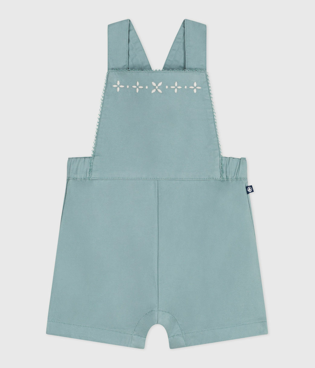 salopette-bébé-en-coton-jambes-courtes,-unie