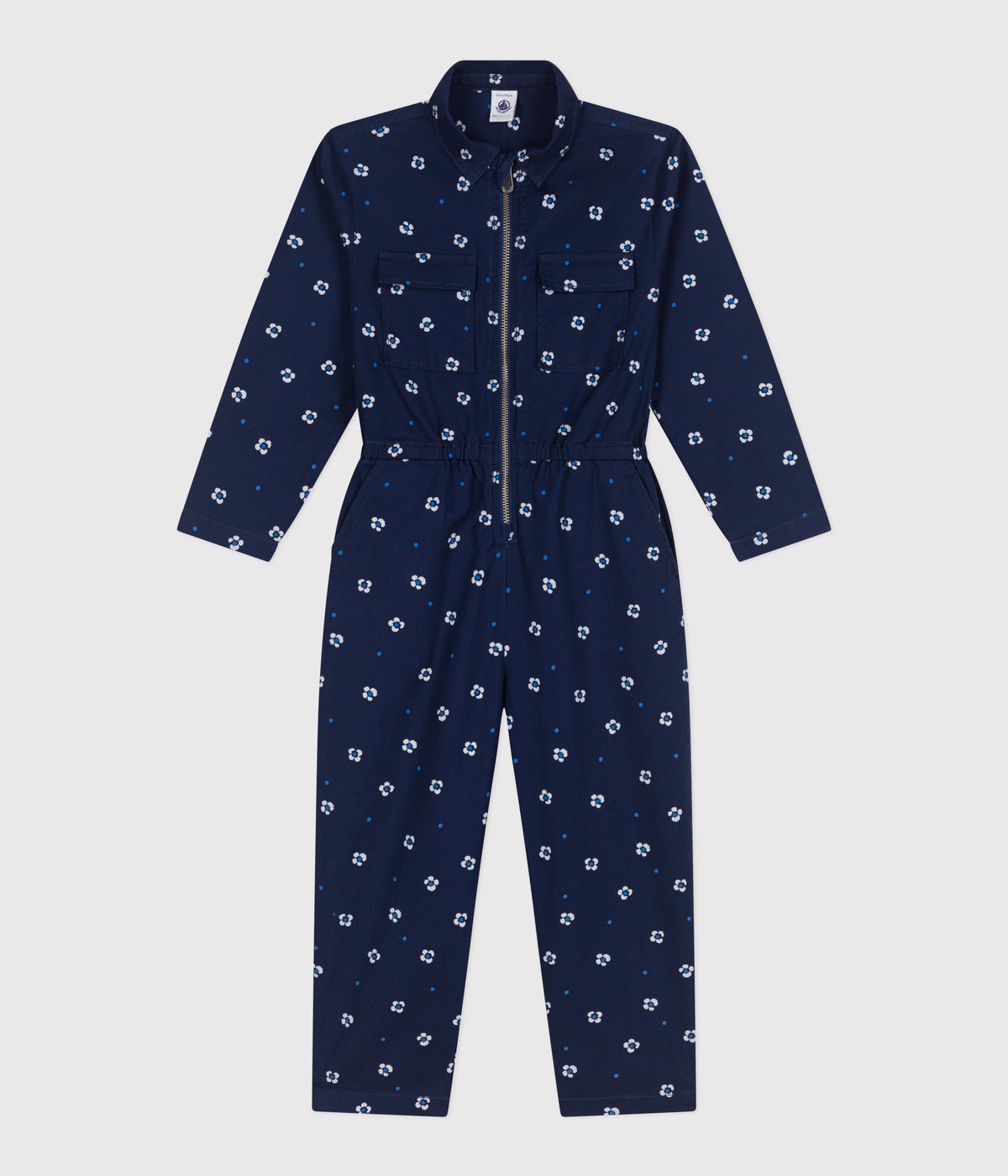 combinaison-enfant-en-coton-manches-longues-fleurie