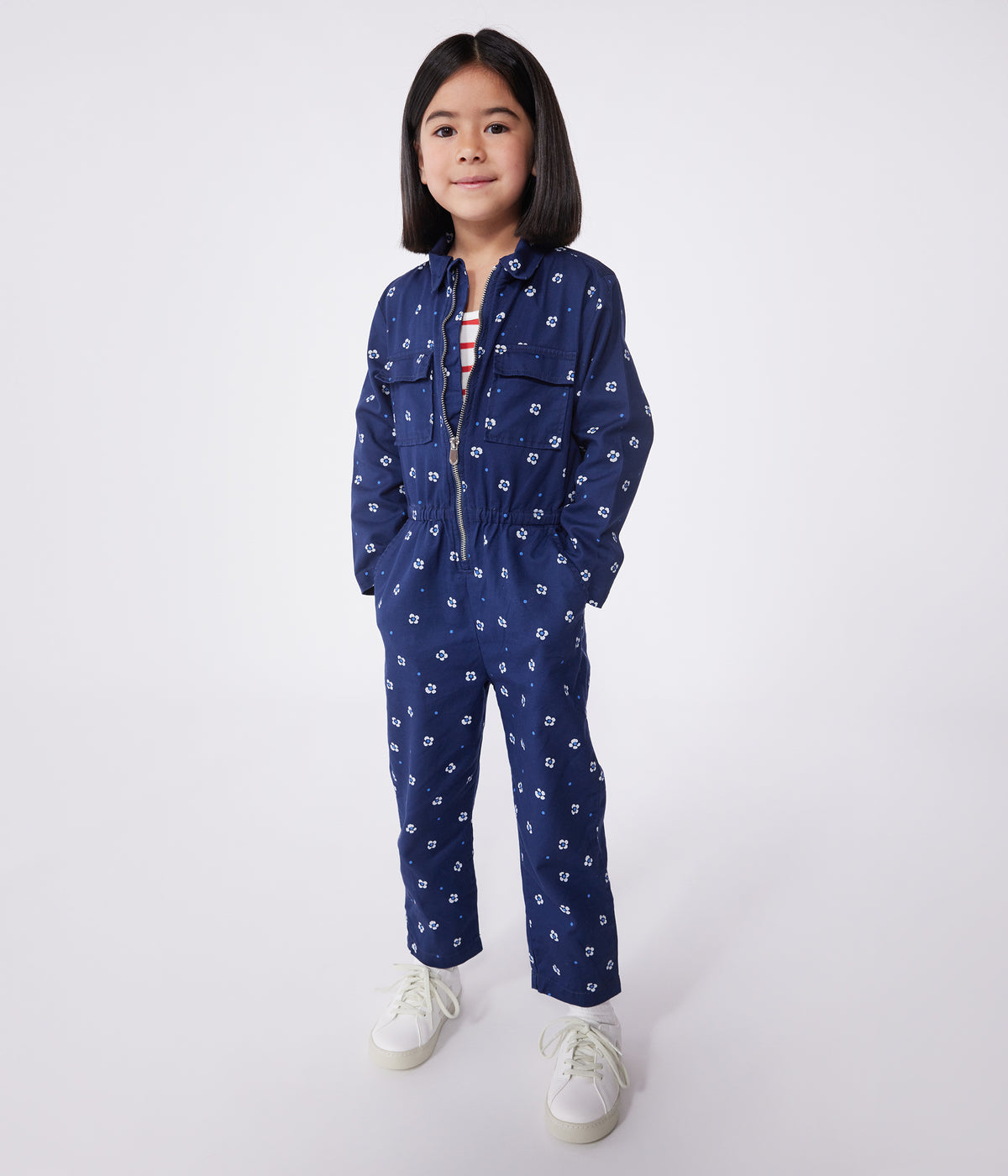combinaison-enfant-en-coton-manches-longues-fleurie