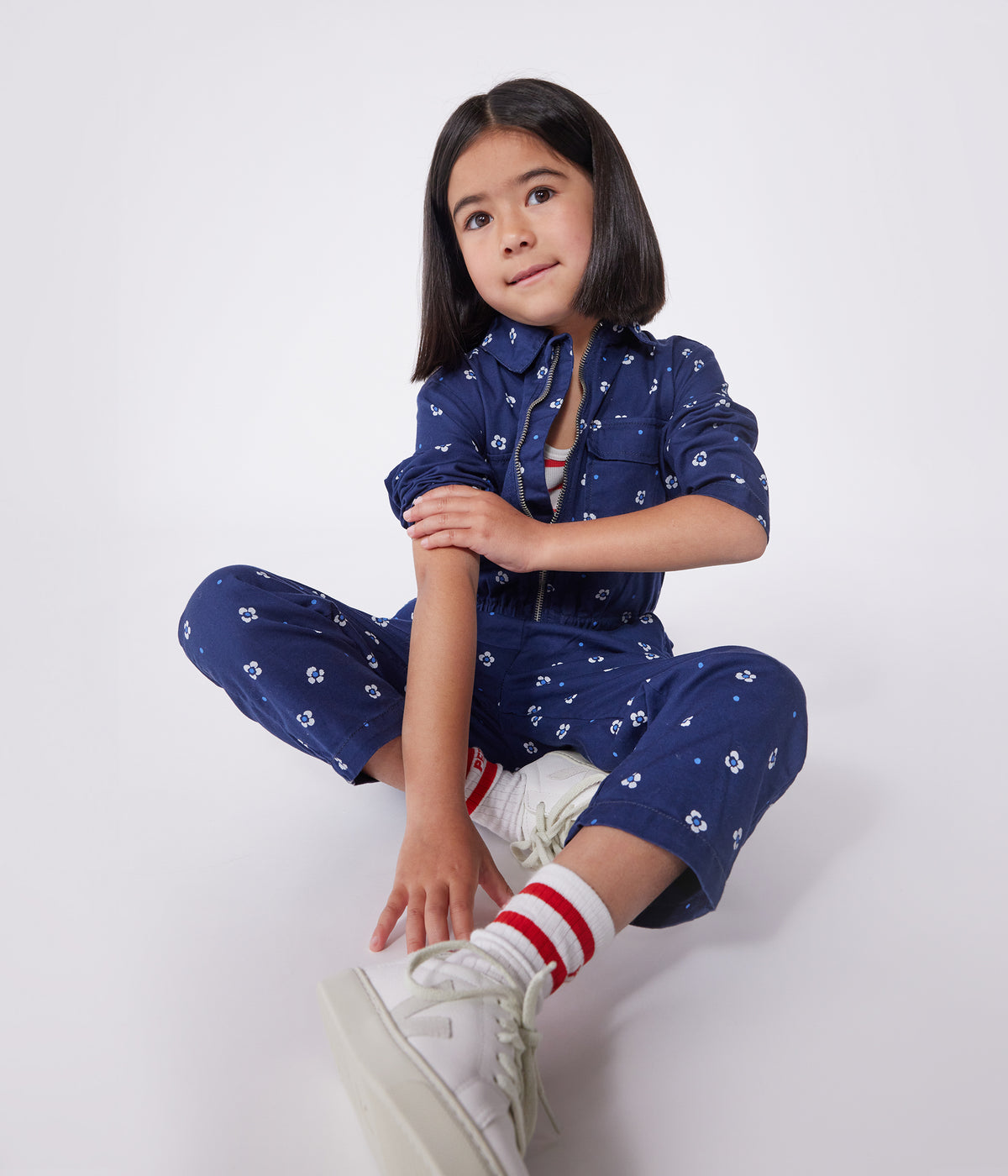 combinaison-enfant-en-coton-manches-longues-fleurie