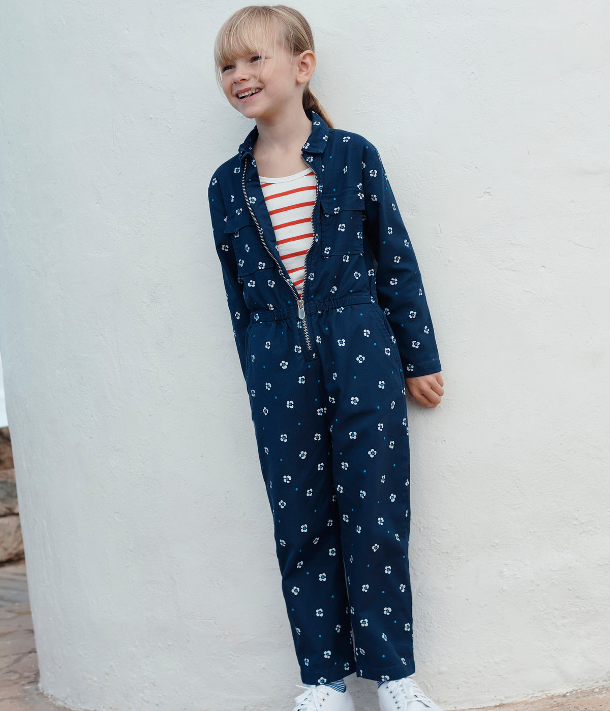 combinaison-enfant-en-coton-manches-longues-fleurie