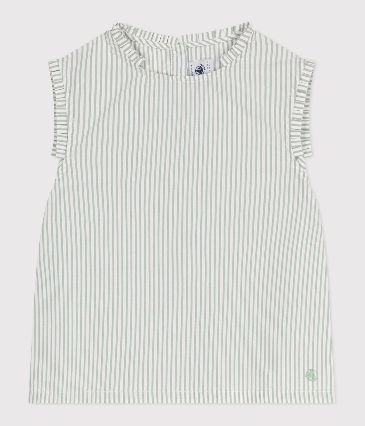 blouse-enfant-en-coton-sans-manche-à-rayures
