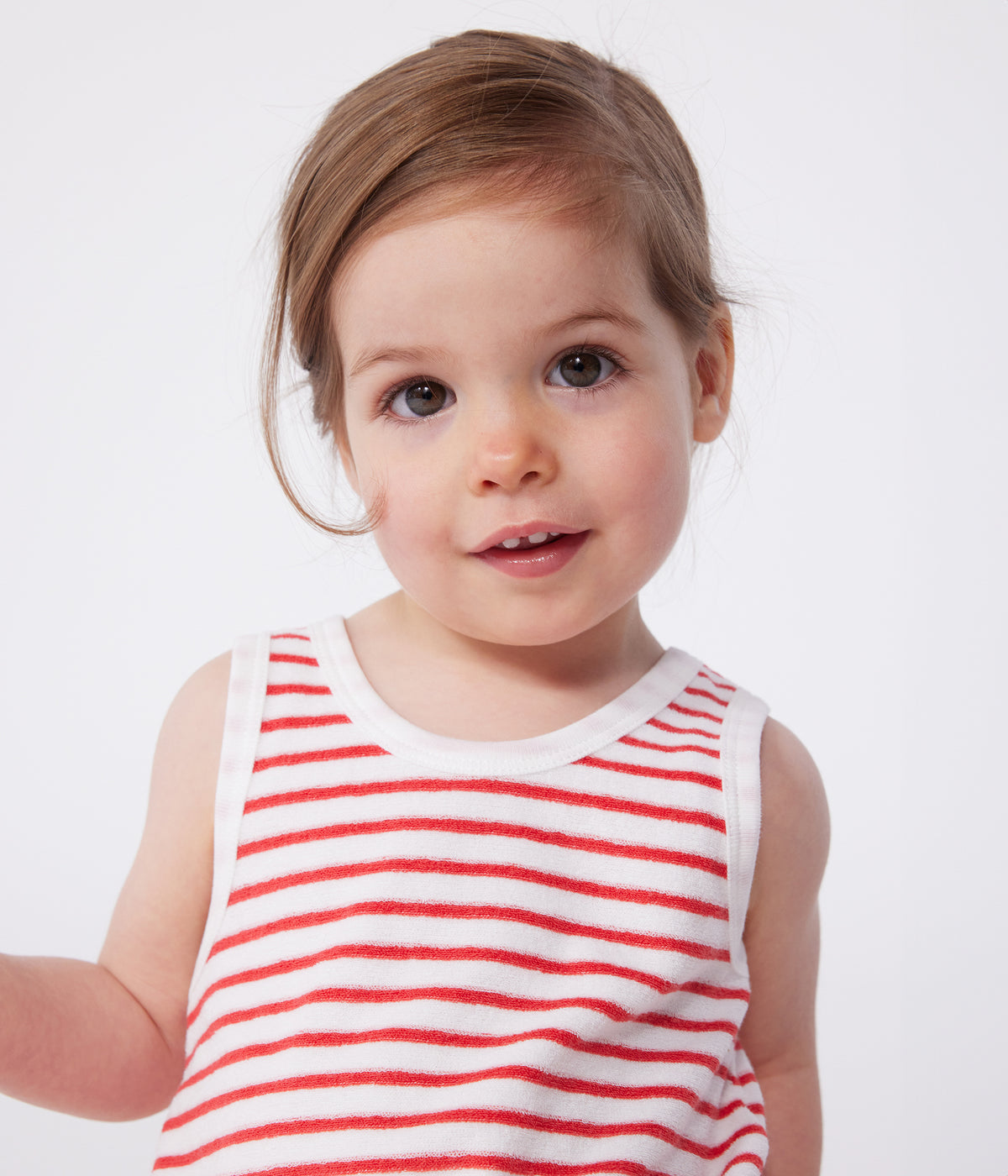 combinaison-courte-bébé-en-coton-à-rayures