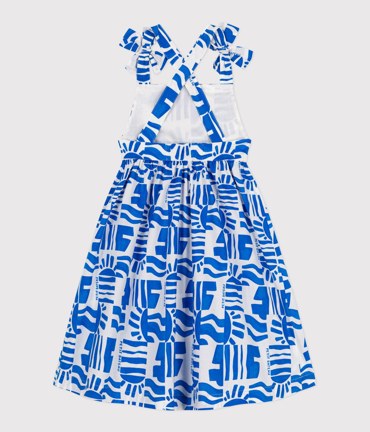 robe-longue-à-bretelles-enfant-en-coton-imprimée