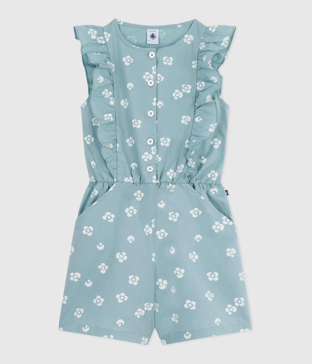 combinaison-enfant-en-coton-sans-manche-fleurie