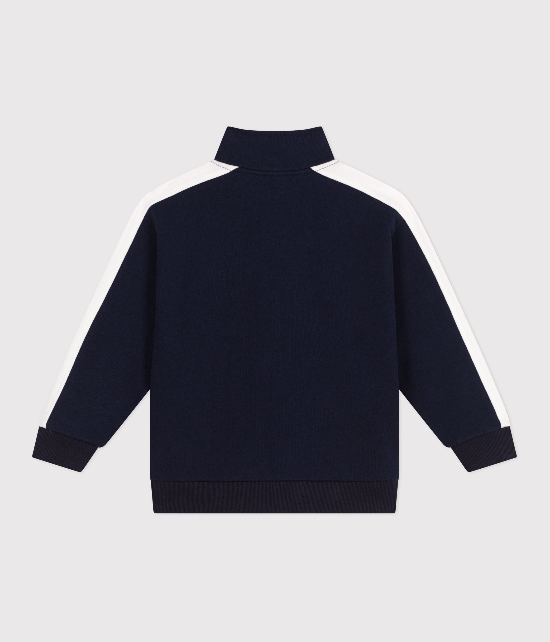 sweatshirt-zippé-col-montant-enfant-en-coton-uni