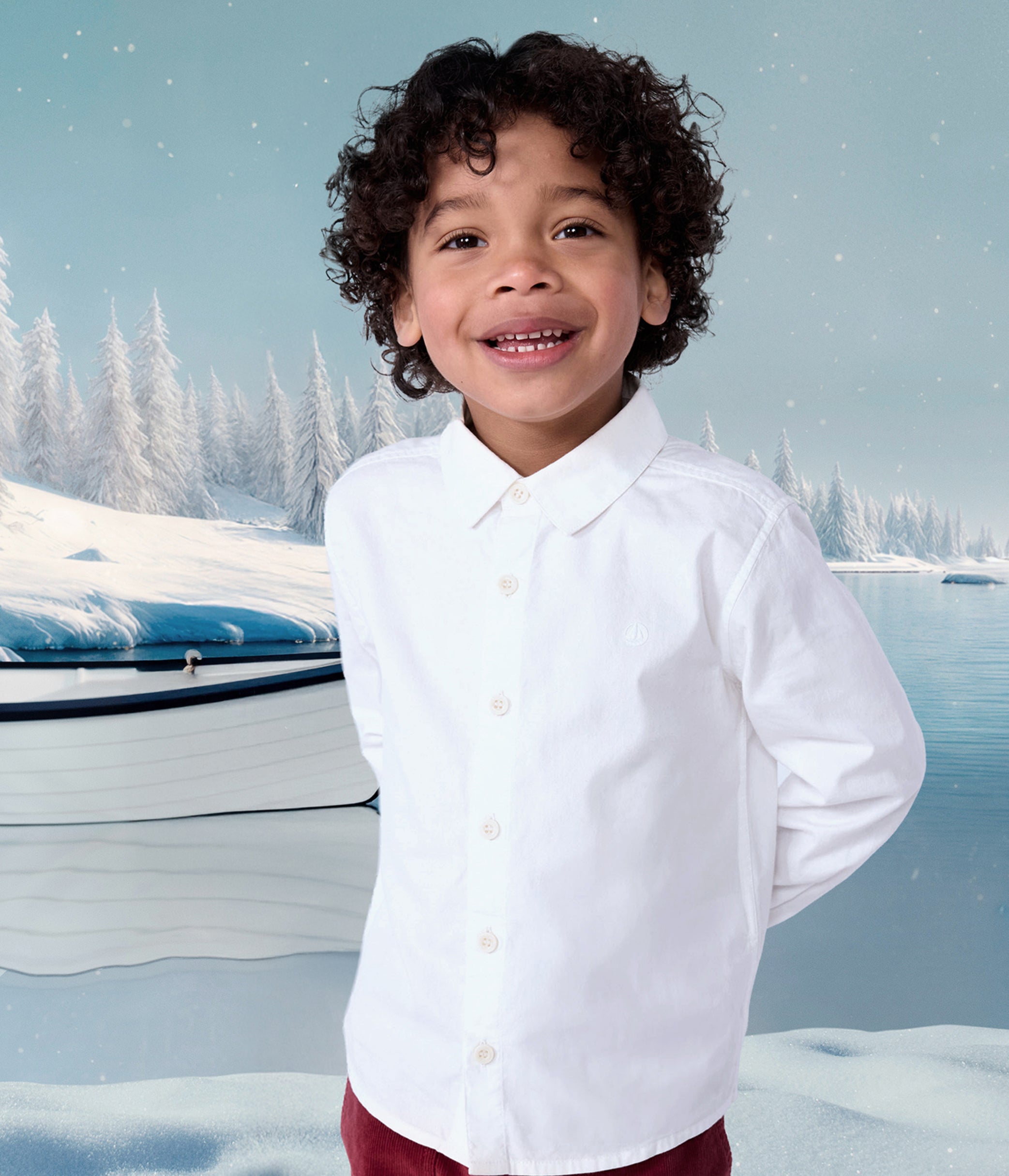 chemise-enfant-en-coton-manches-longues-unie