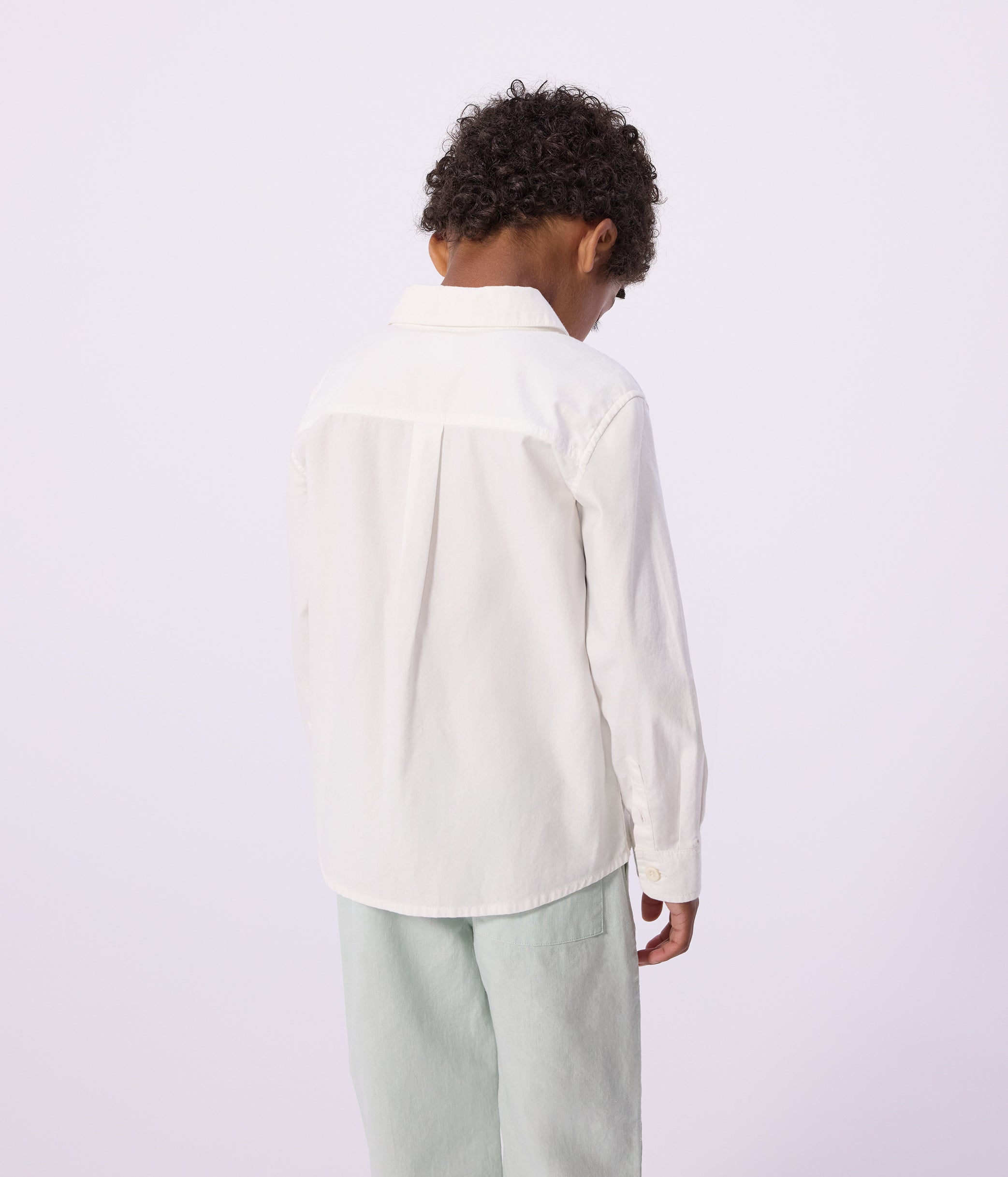 chemise-enfant-en-coton-manches-longues-unie
