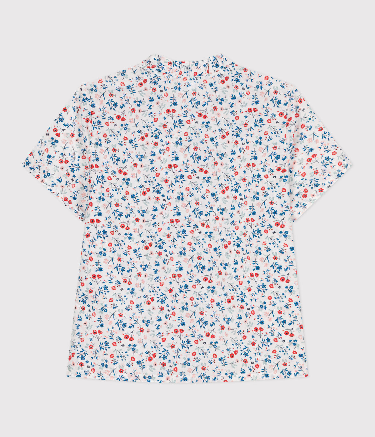 blouse-enfant-en-coton-manches-courtes-fleurie