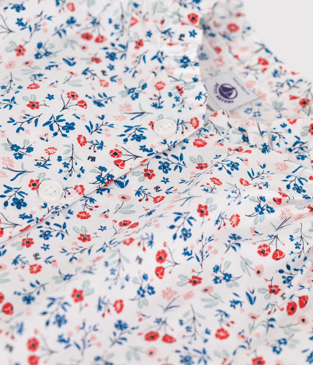 blouse-enfant-en-coton-manches-courtes-fleurie