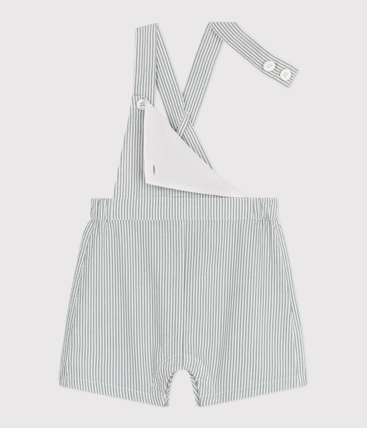 salopette-bébé-en-coton-jambes-courtes,-rayée