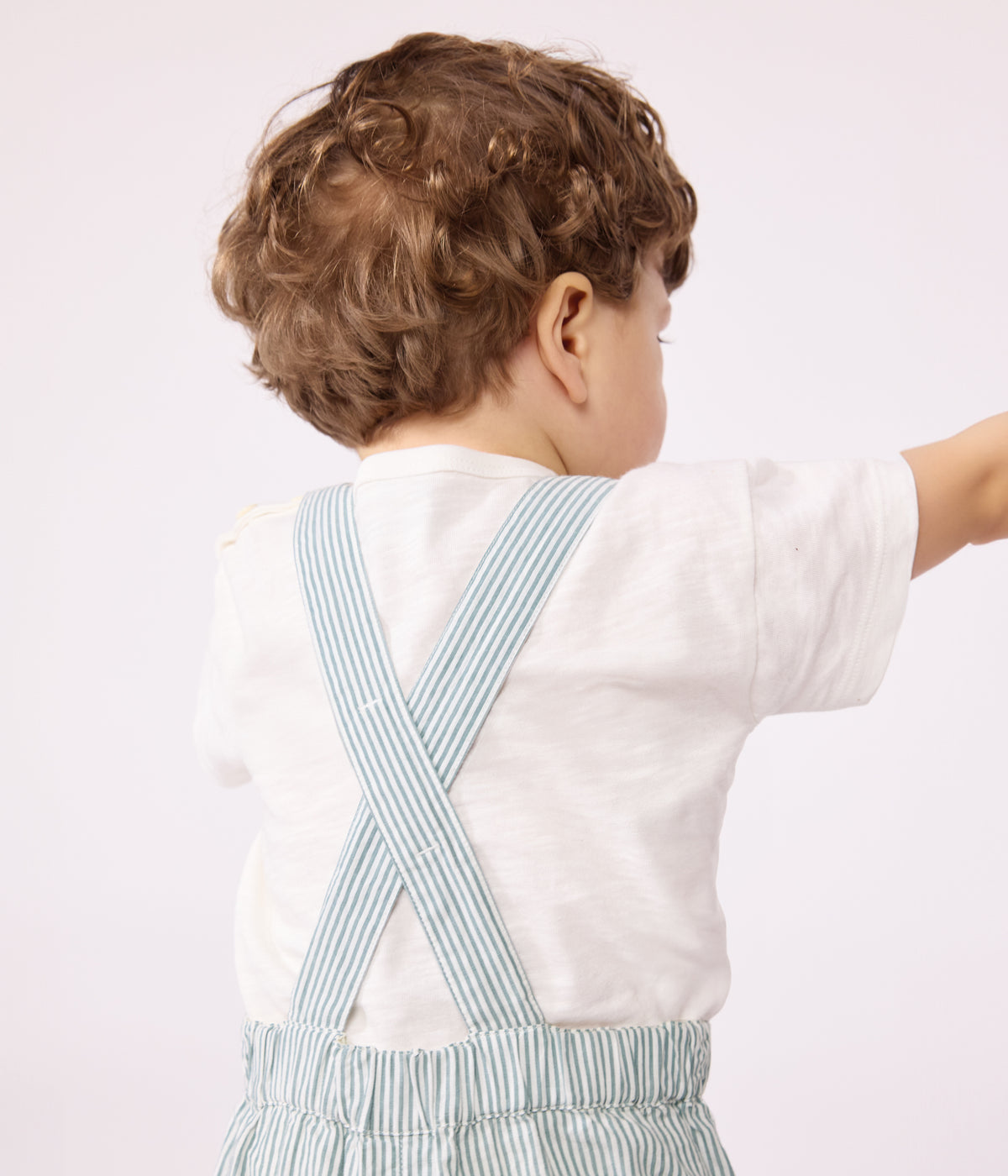 salopette-bébé-en-coton-jambes-courtes,-rayée