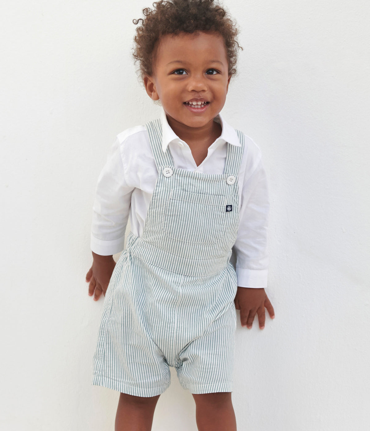 salopette-bébé-en-coton-jambes-courtes,-rayée