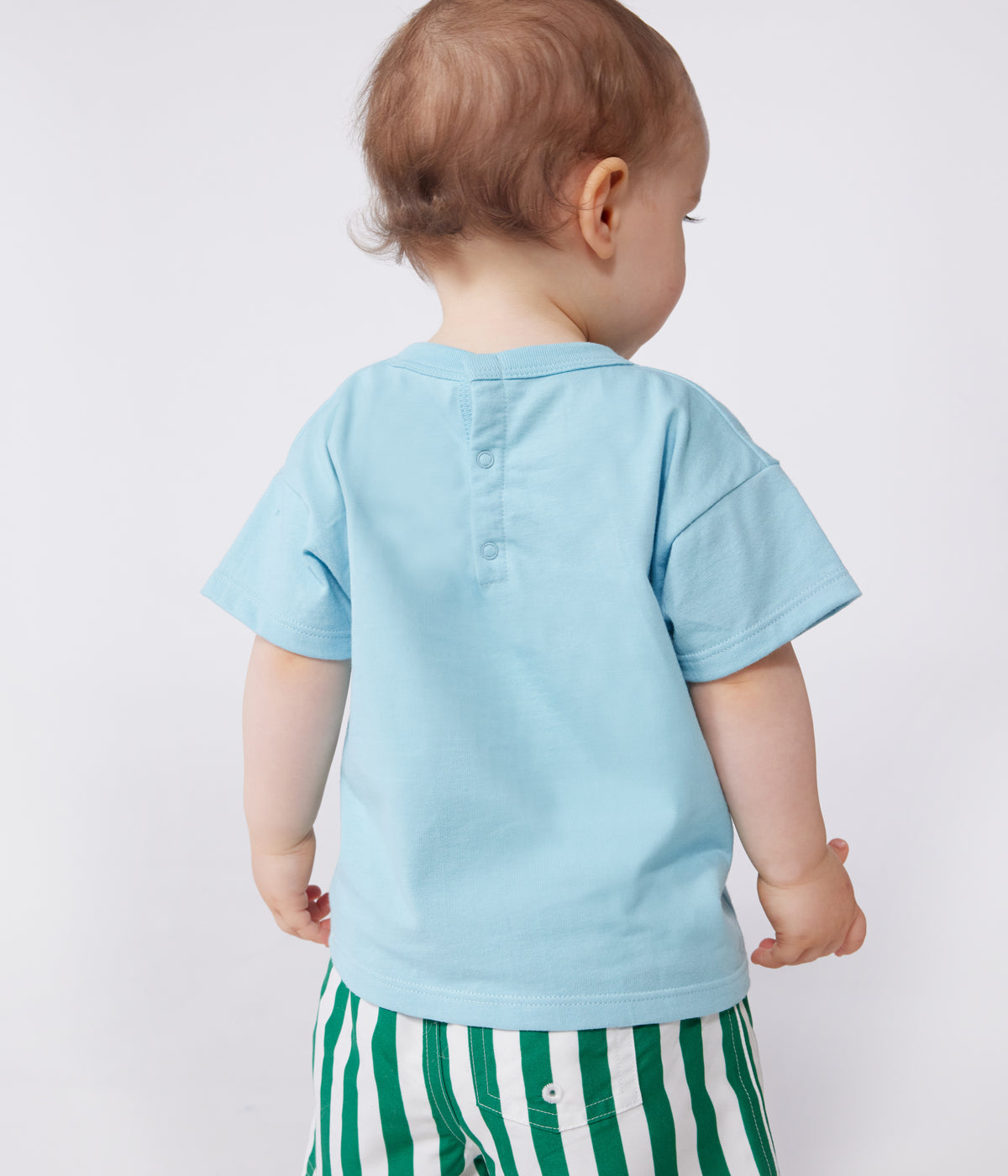 t-shirt-bébé-en-coton-à-manches-courtes-uni
