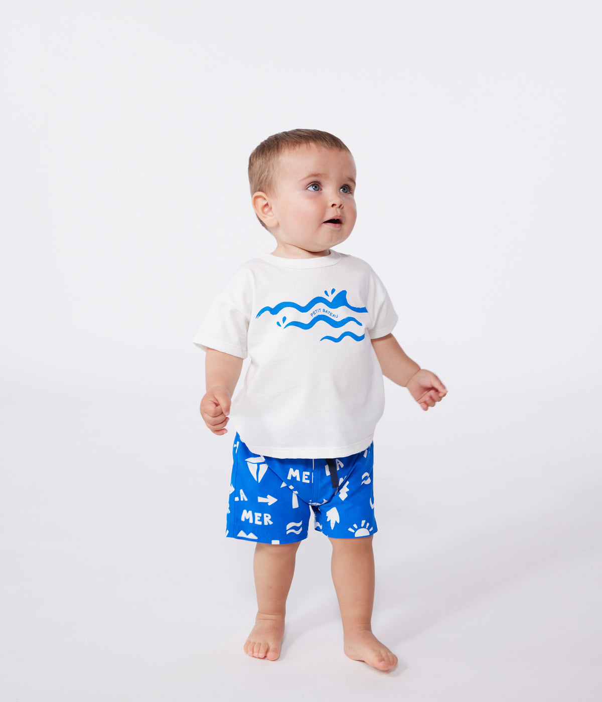t-shirt-bébé-en-coton-à-manches-courtes-uni