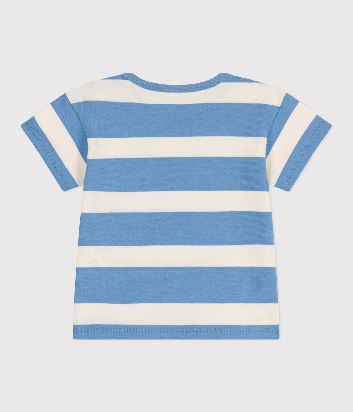 t-shirt-bébé-en-coton-à-manches-courtes-rayé