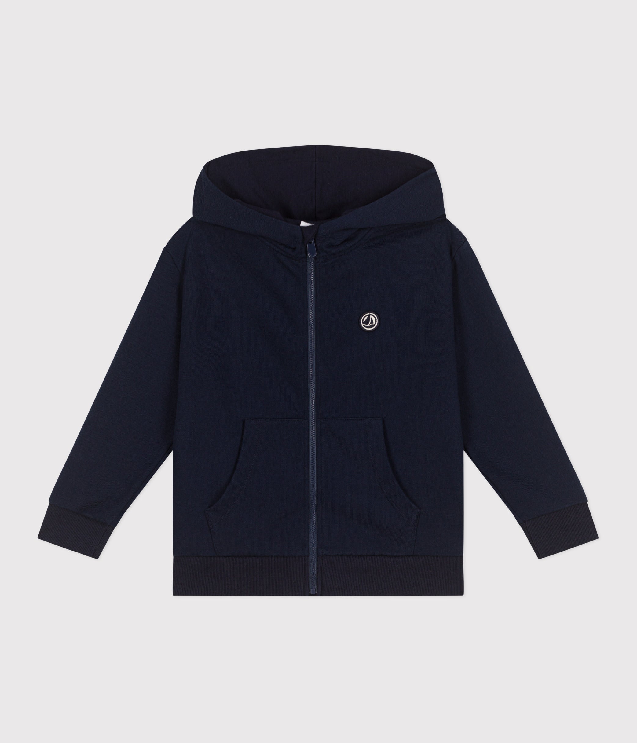 sweatshirt-molleton-zippé-à-capuche-enfant-garçon