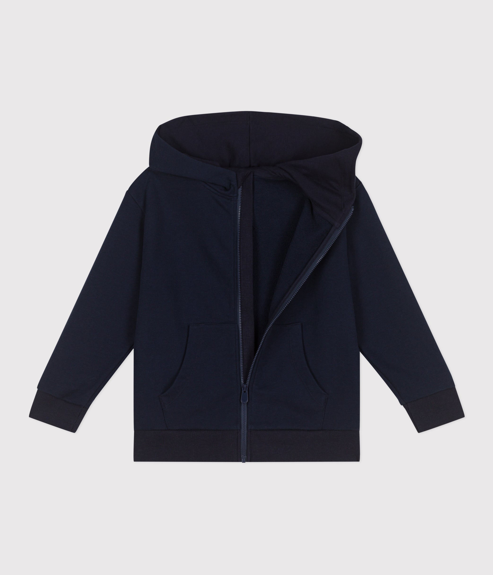 sweatshirt-molleton-zippé-à-capuche-enfant-garçon
