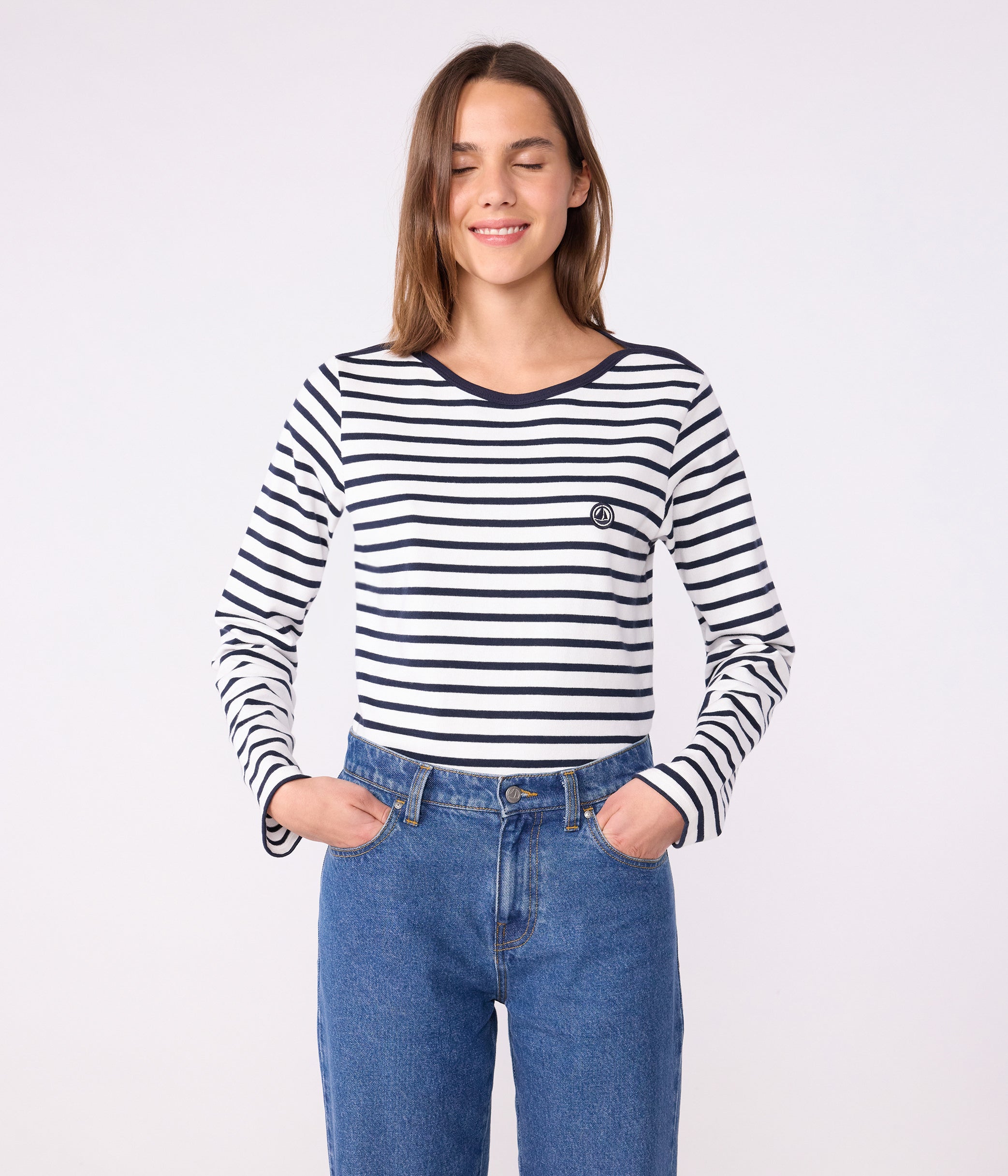 marinière-femme-en-coton-manches-longues