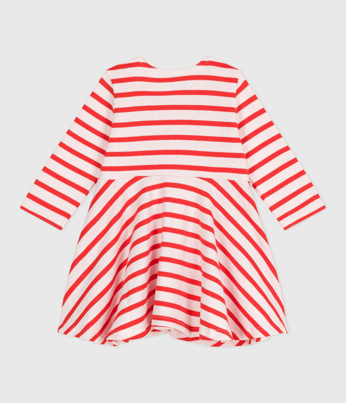 robe-marinière-bébé-en-coton-épais-manches-longues