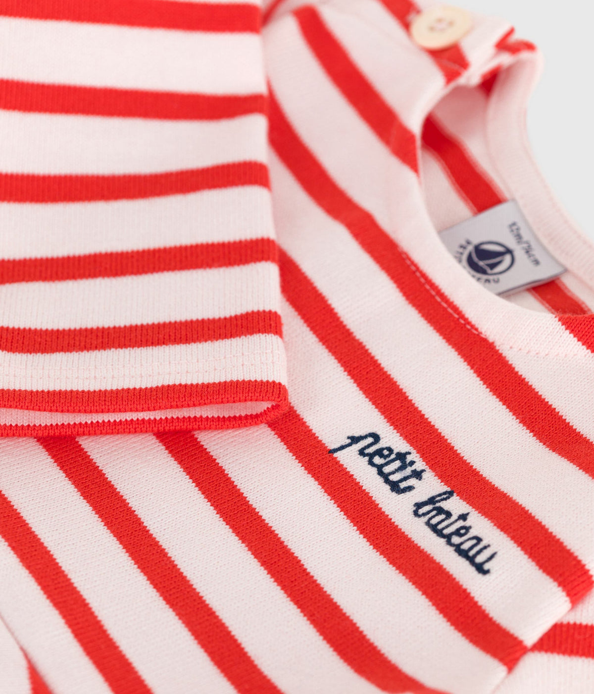 robe-marinière-bébé-en-coton-épais-manches-longues