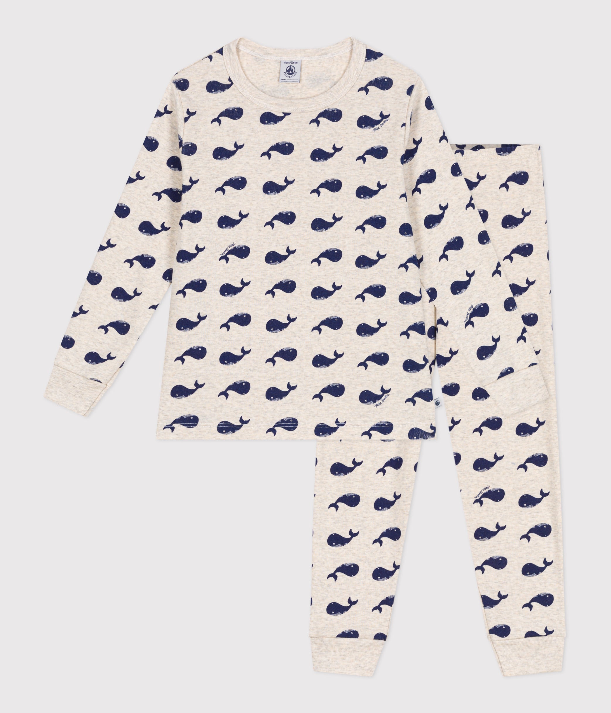 pyjama-enfant-en-coton-imprimé-baleines